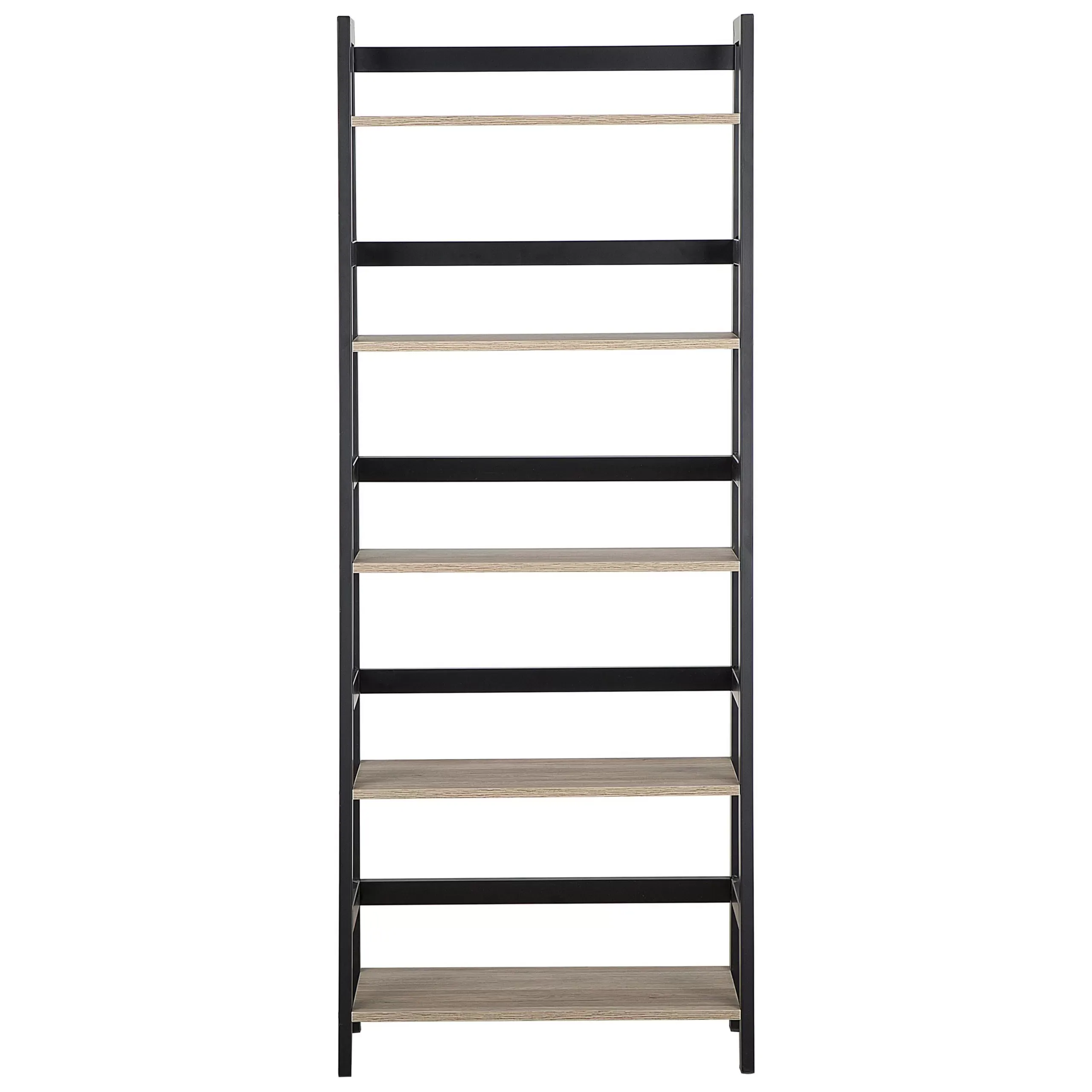 Illustration numéro 3 du produit Étagère 5 étages effet bois clair et noir