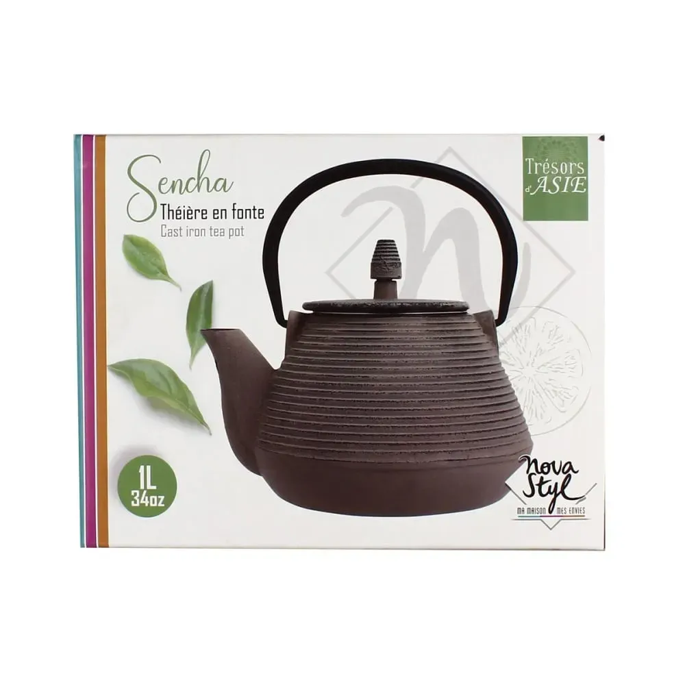 Illustration numéro 3 du produit Théière en fonte grise 1L