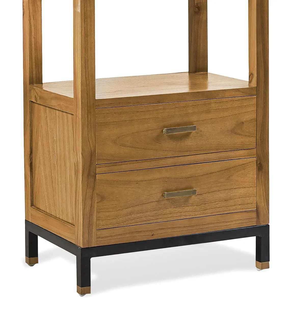 Illustration numéro 3 du produit Bibliothèque en bois de mindi marron et métal noir H 190 cm