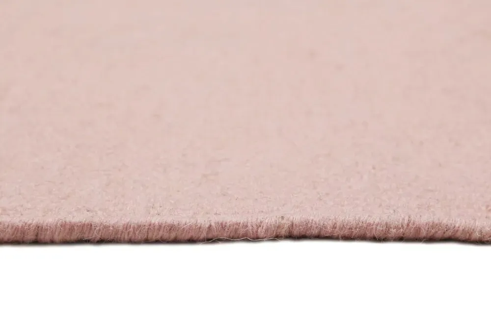 Illustration numéro 3 du produit Tapis tissé main pure laine vierge rose 200x290