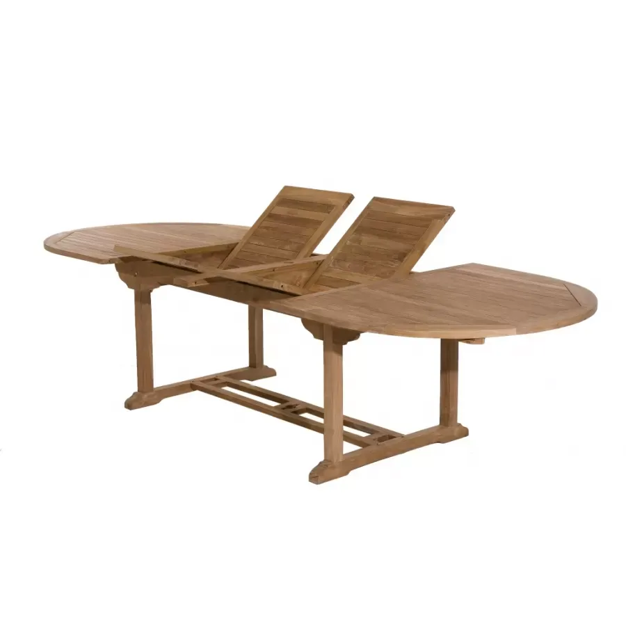 Illustration numéro 3 du produit Table de jardin 10/12 pers. double extension en teck L 300cm