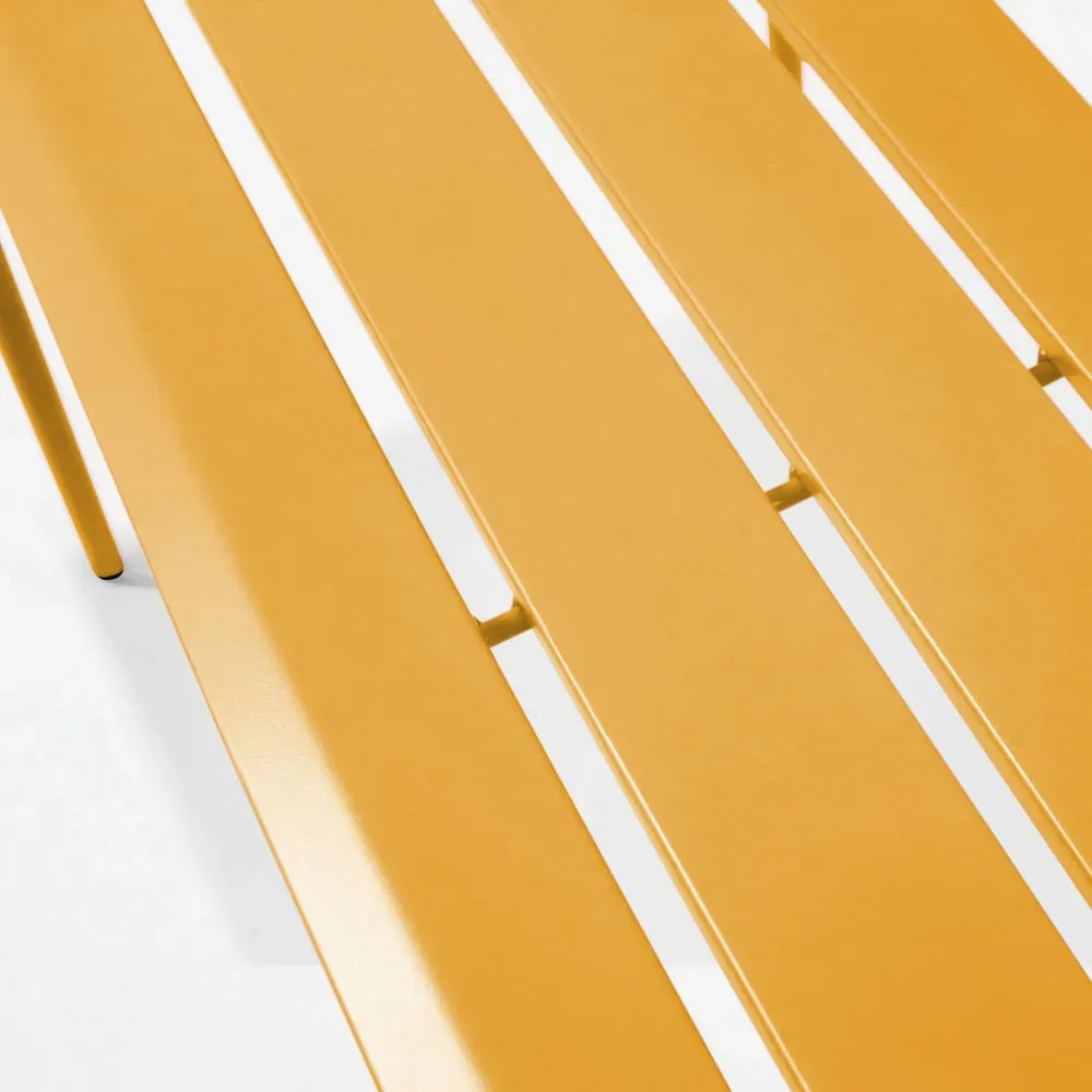 Illustration numéro 3 du produit Banc de jardin en acier jaune