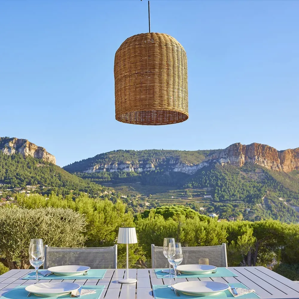 Illustration numéro 3 du produit Suspension d'extérieur avec cable Rotin Beige H45CM