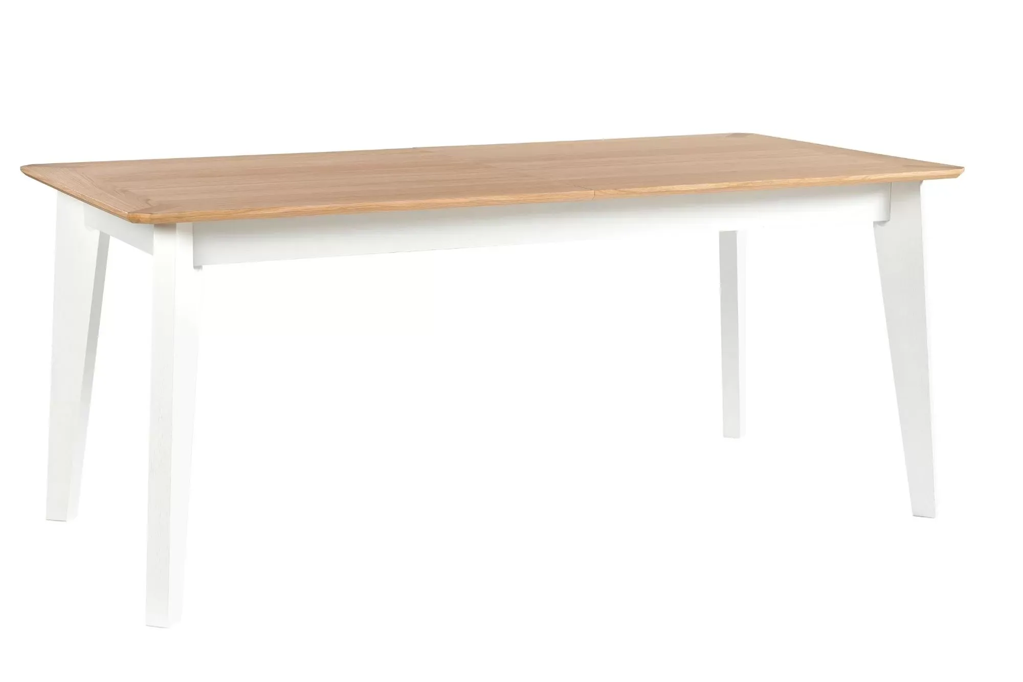 Illustration numéro 3 du produit Table rectangulaire extensible en chêne L180/260 blanc