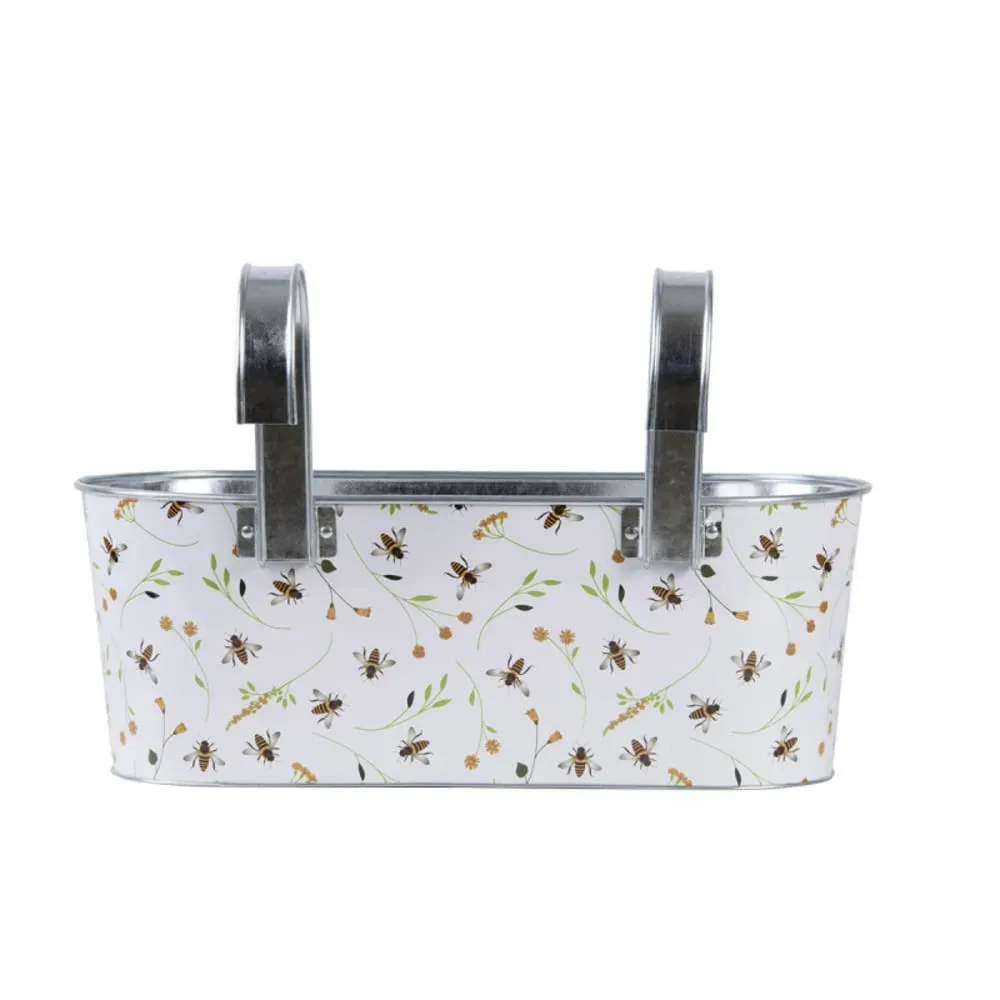 Illustration numéro 3 du produit Jardinière zinc abeilles crochet
