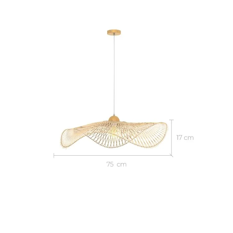 Illustration numéro 3 du produit Suspension D75 cm en bambou avec fil blanc