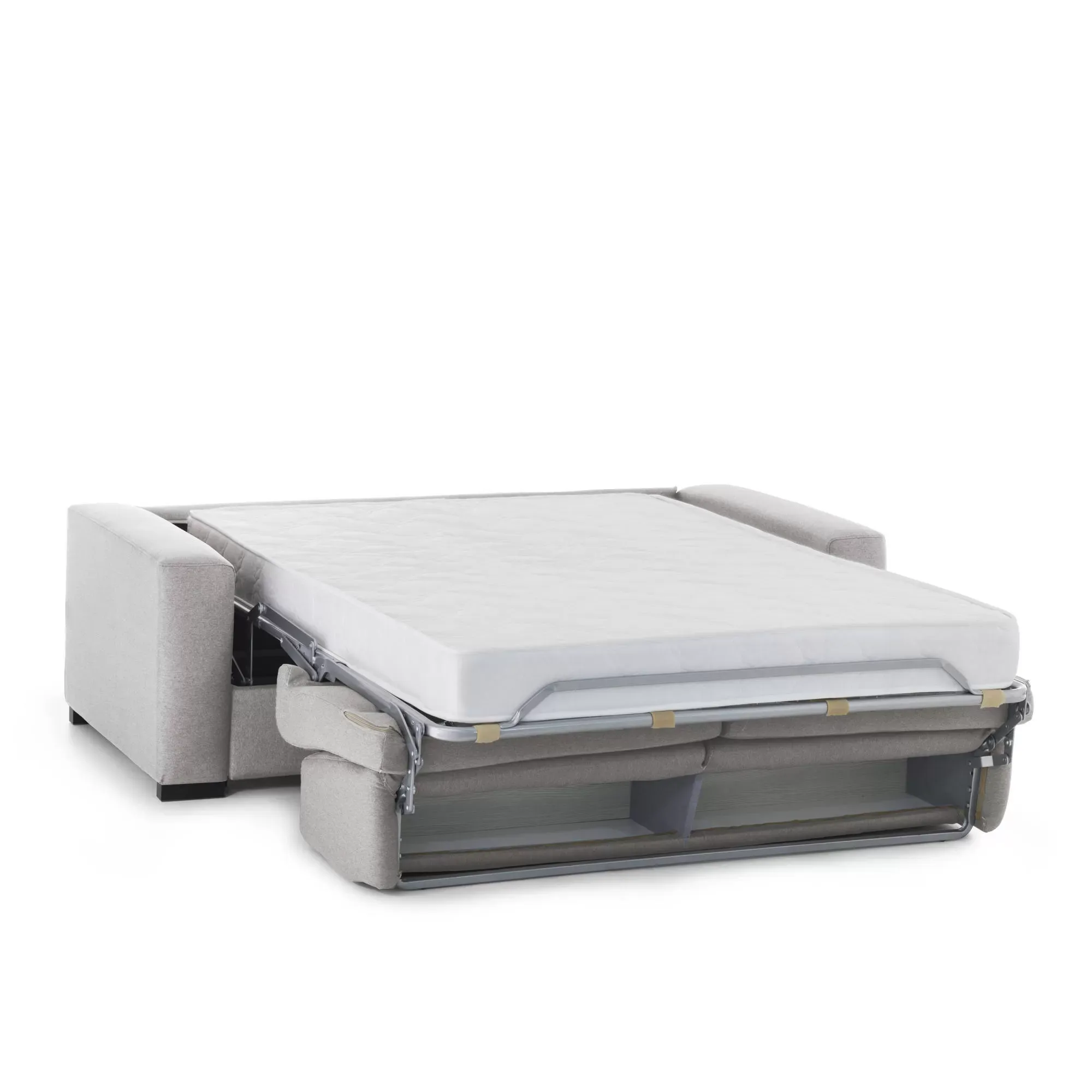 Illustration numéro 3 du produit Canapé lit 3 places en tissu gris 220x95 cm