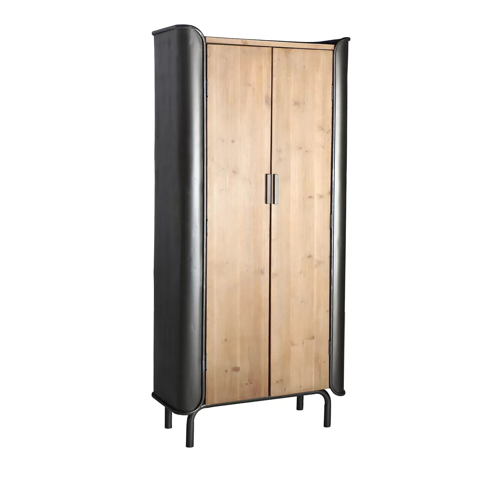 Illustration numéro 3 du produit Armoire en bois de sapin marron 81x40x171 cm