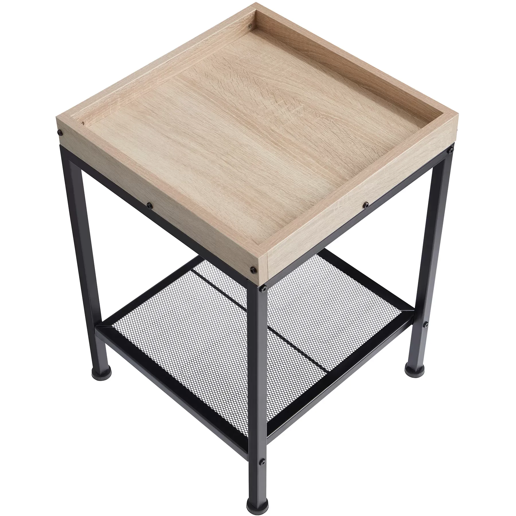Illustration numéro 3 du produit Table d'appoint Style industriel 415 x 41 x 56 cm bois clair