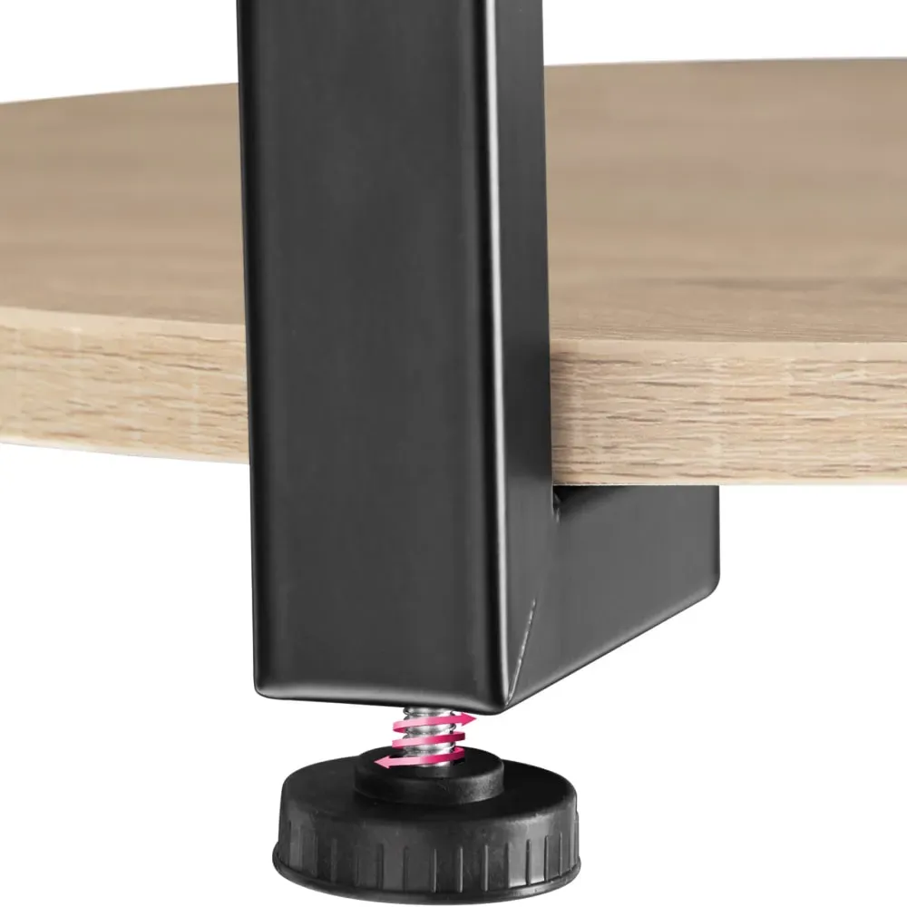 Illustration numéro 3 du produit Table d'appoint Style industriel 50 x 62,5 cm bois clair