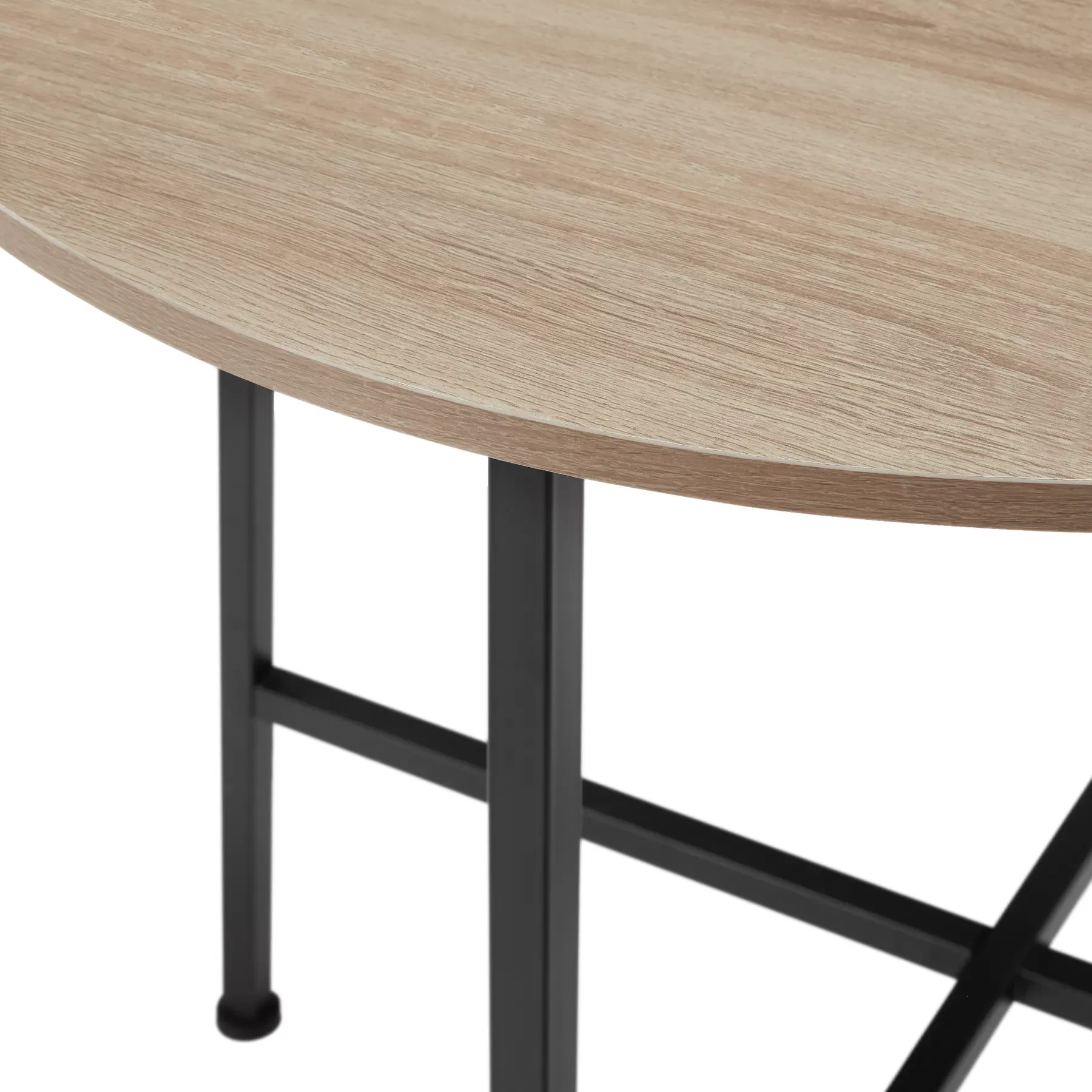 Illustration numéro 3 du produit Table de salle à manger Style industriel 80 x 76 cm Bois clair