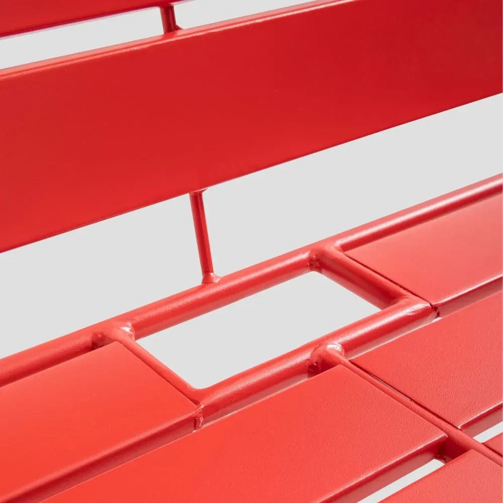 Illustration numéro 3 du produit Canapé de jardin en métal rouge