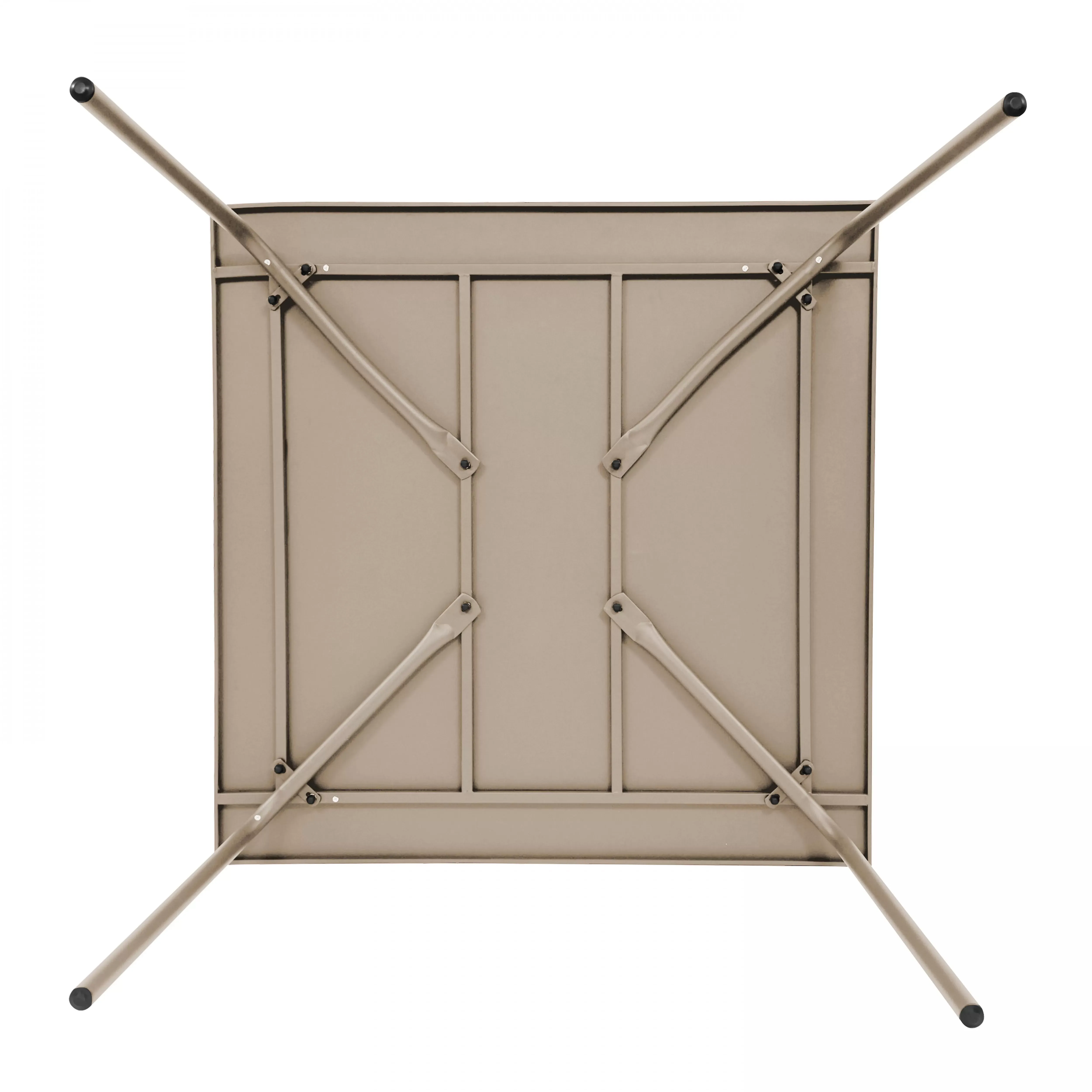 Illustration numéro 3 du produit Table de jardin carrée en acier taupe