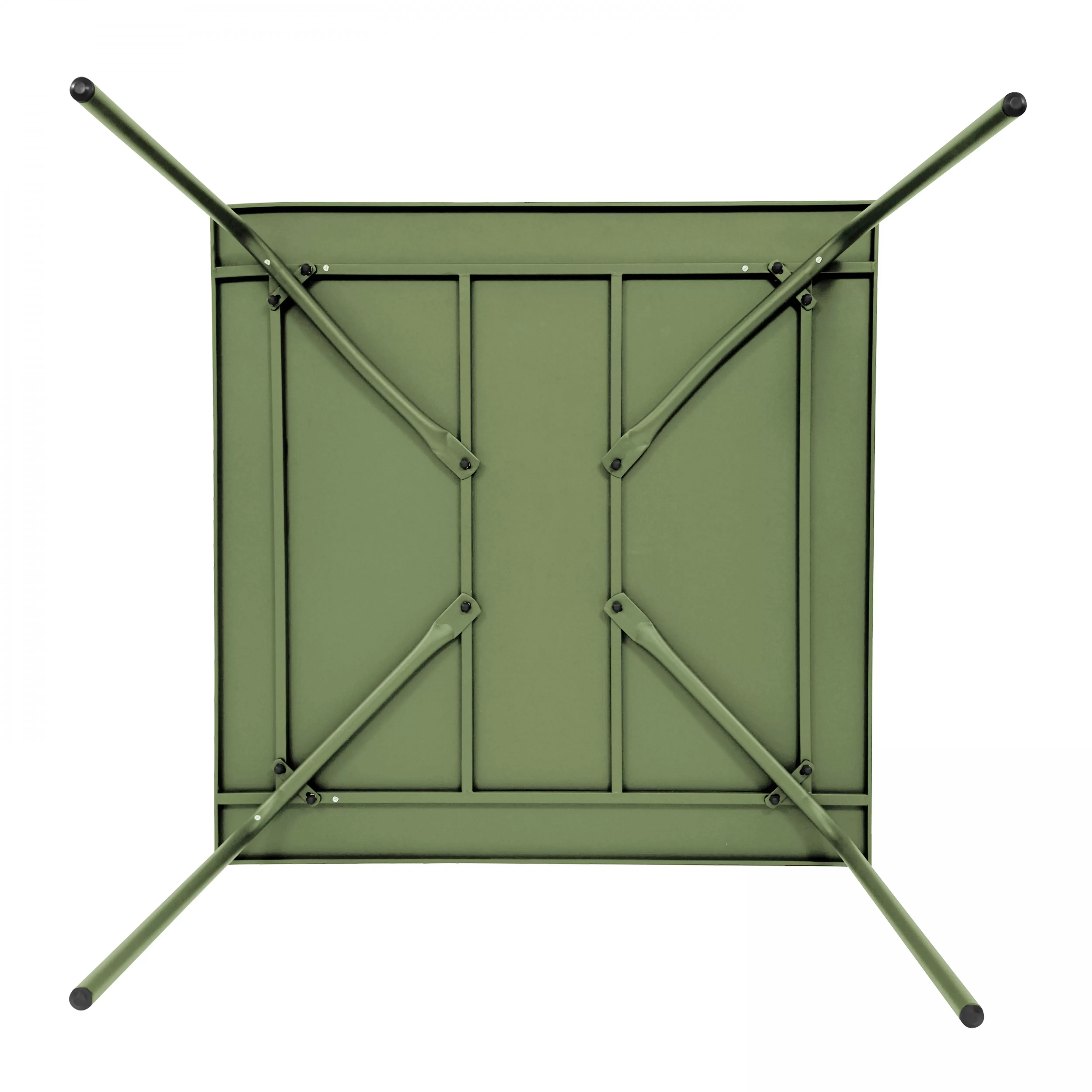 Illustration numéro 3 du produit Table de jardin carrée en métal vert cactus