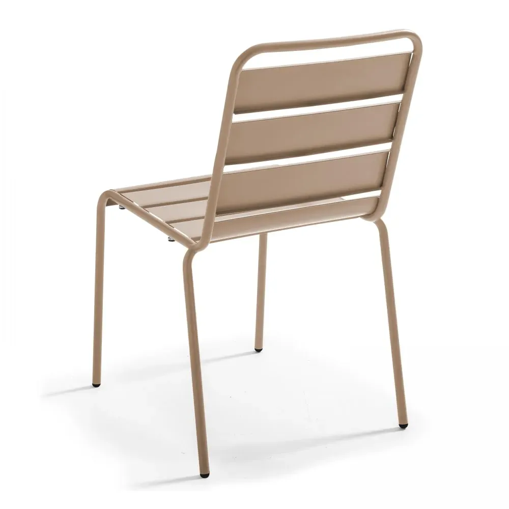 Illustration numéro 3 du produit Chaise en métal taupe