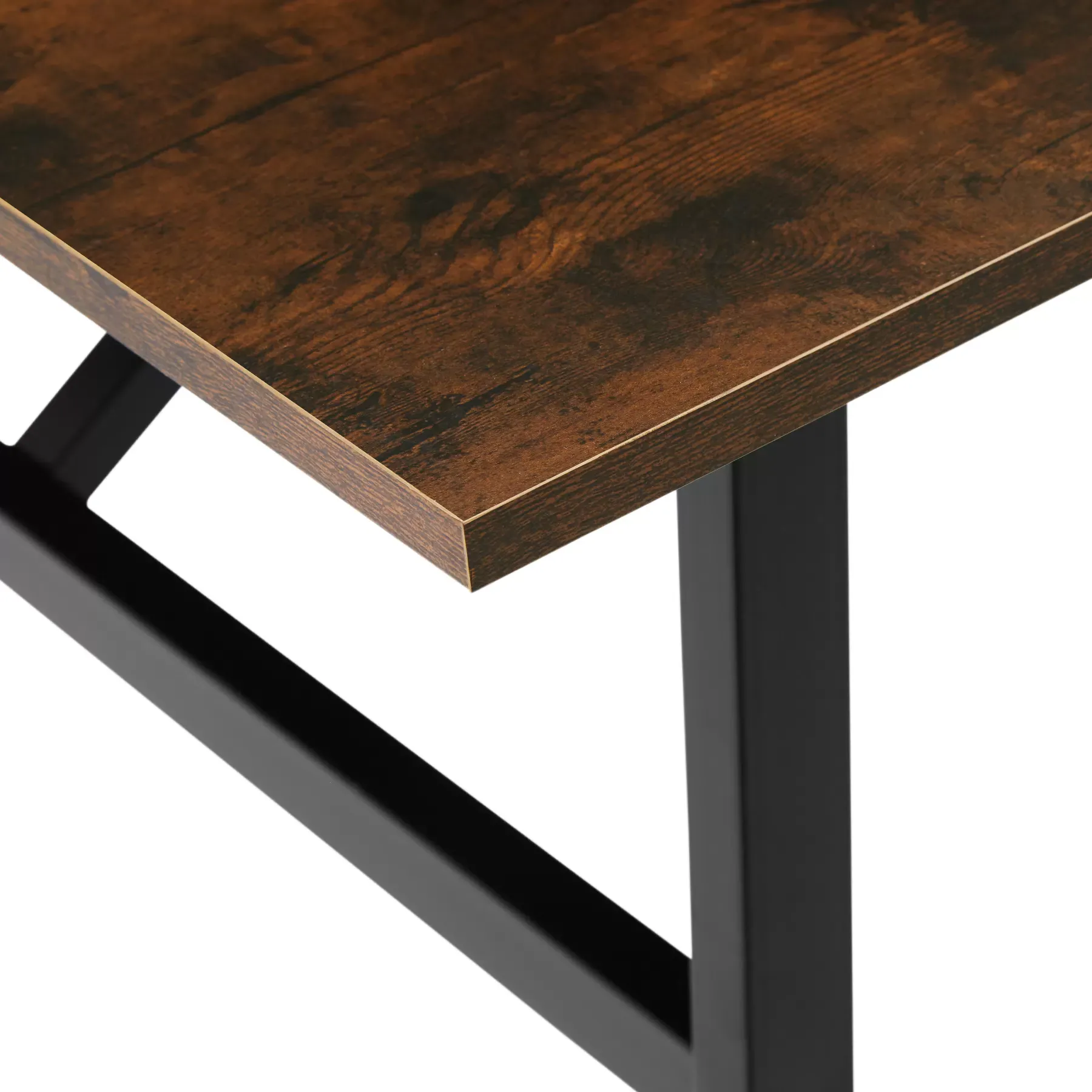 Illustration numéro 3 du produit Table de salle à manger industrielle effet bois