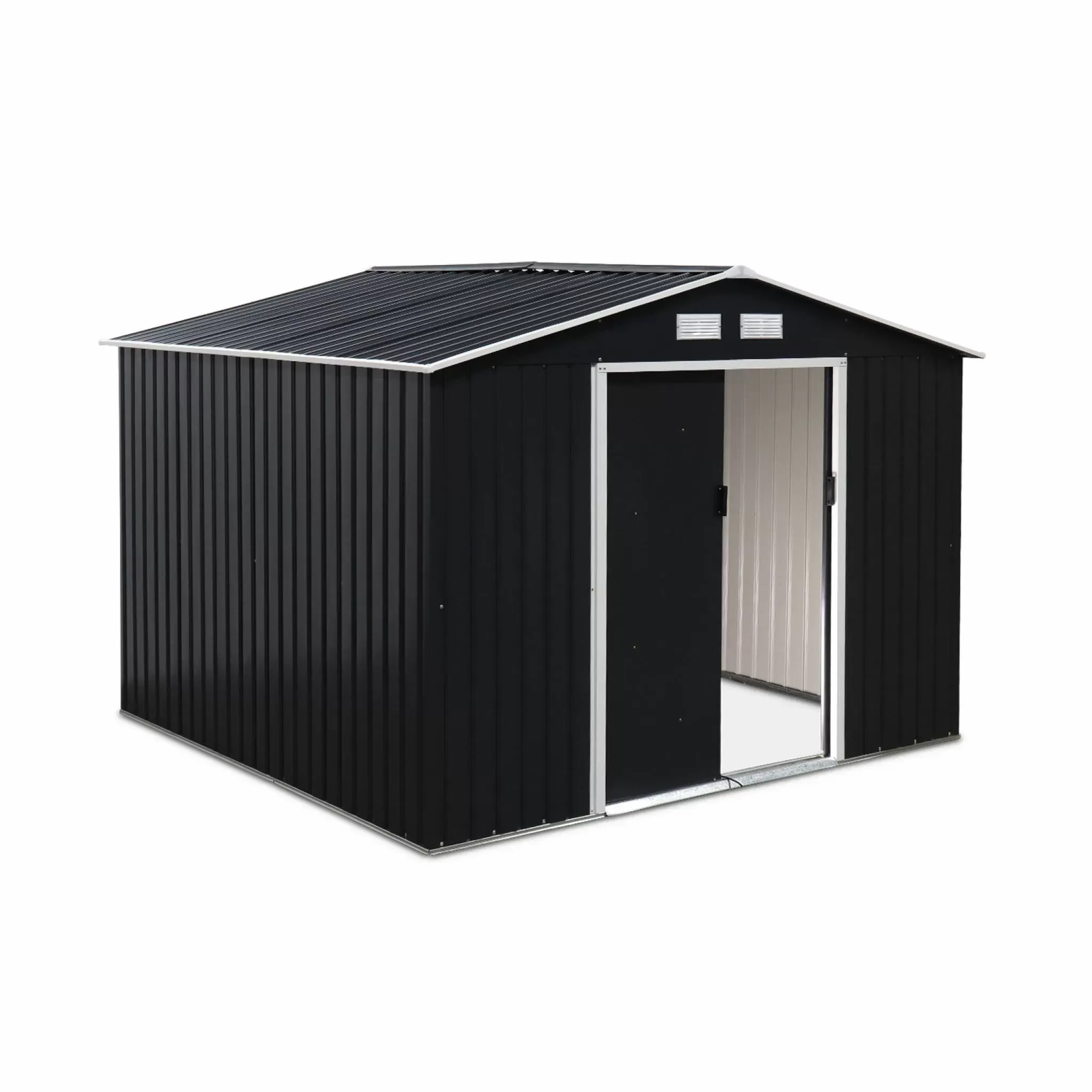 Illustration numéro 3 du produit Abri de jardin métal, gris et blanc 7,06m²