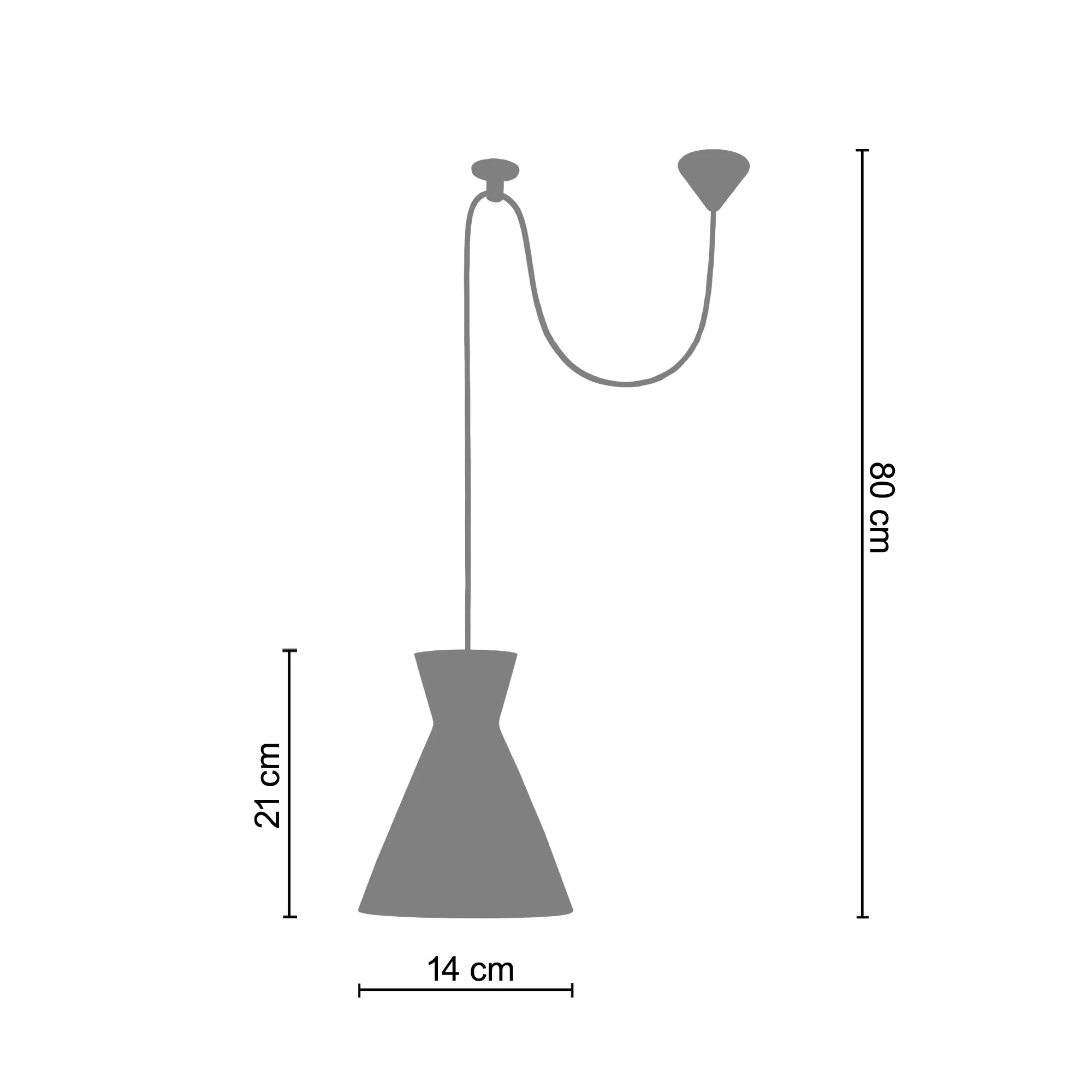Illustration numéro 3 du produit Suspension  métal,Noir ,H150xD21xP21cm