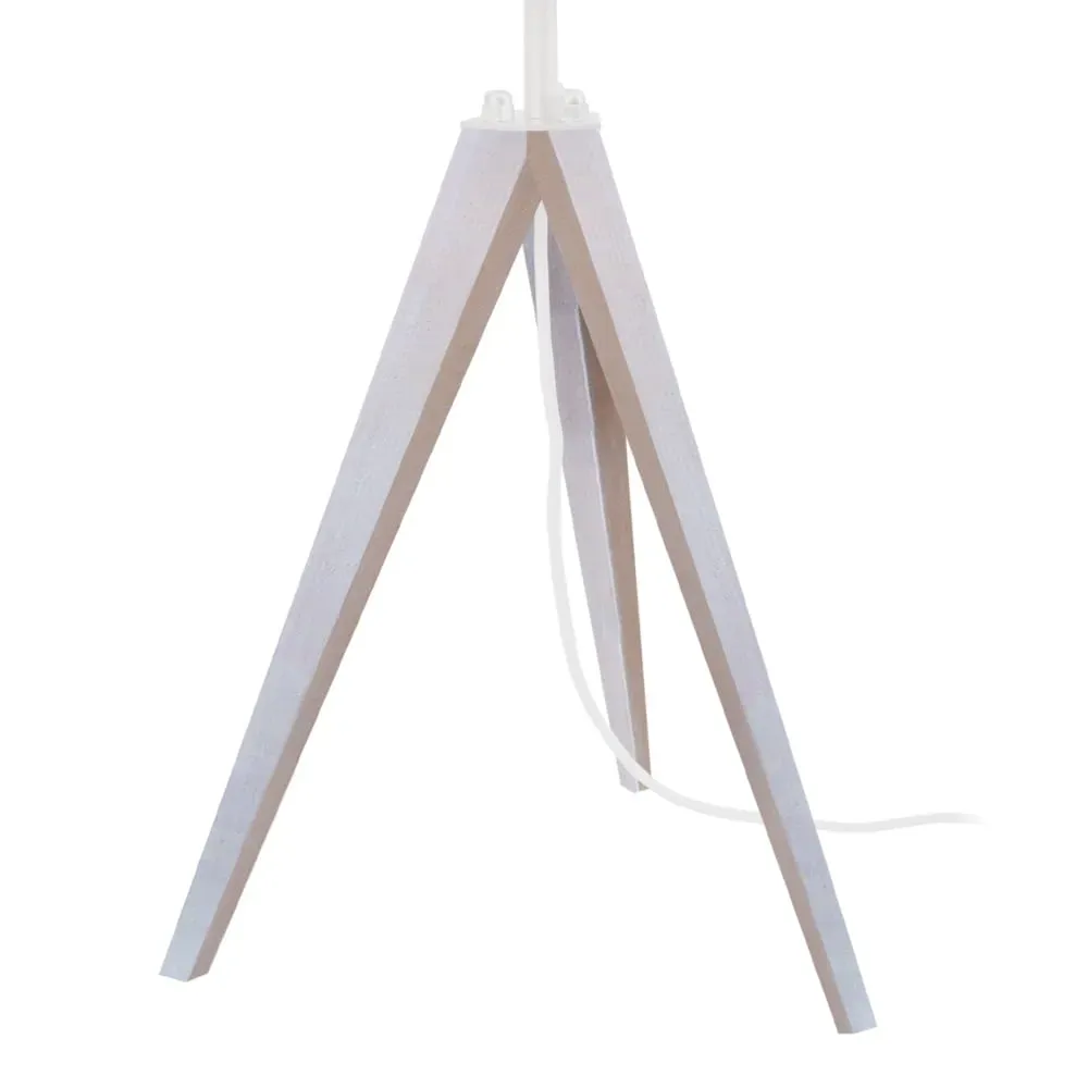 Illustration numéro 3 du produit Lampes à poser  bois,Blanc  , H 54xD54xP30cm