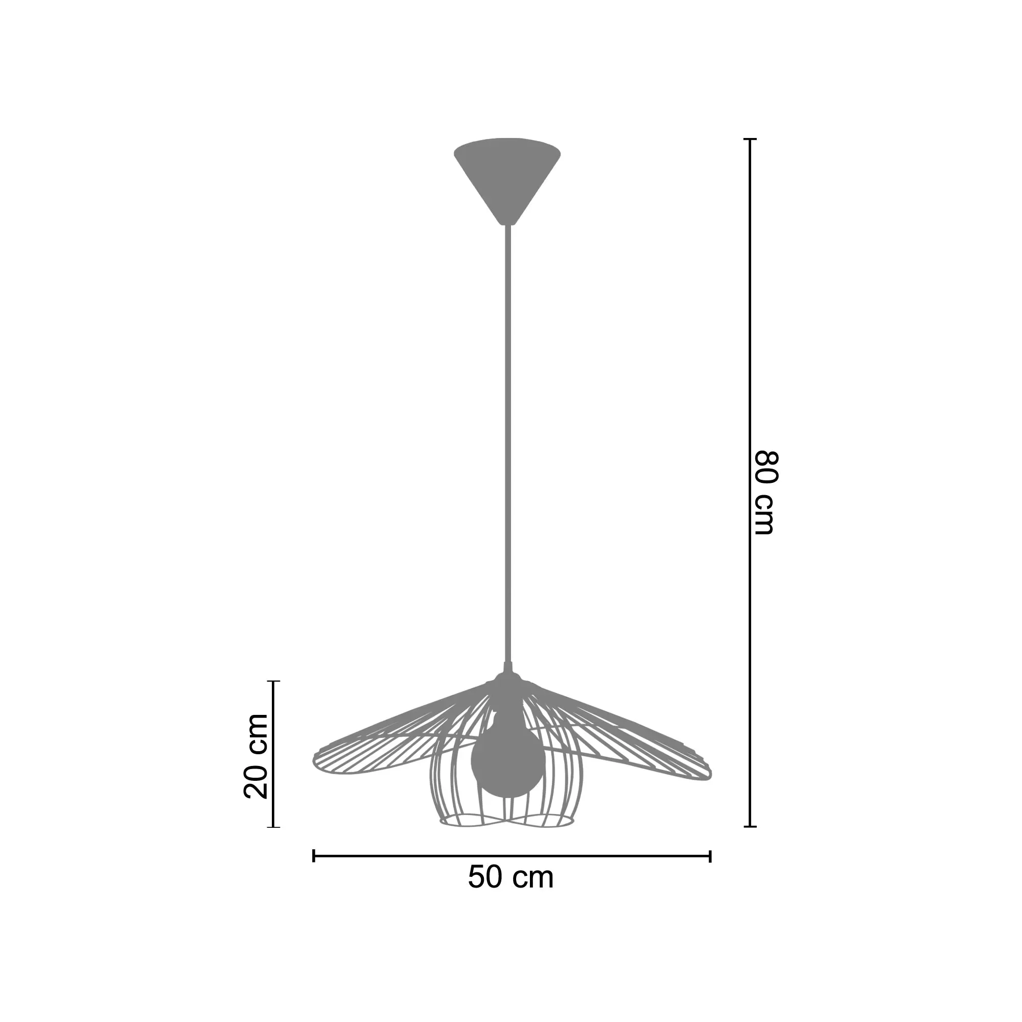 Illustration numéro 3 du produit *SUSPENSION TOSEL ,métal,Beige, H 80xD45x P 50cm