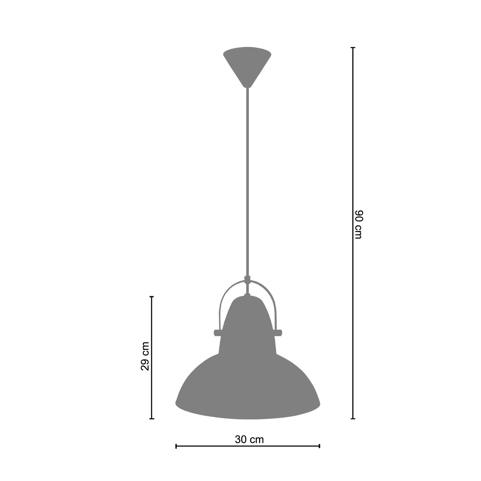 Illustration numéro 3 du produit Suspension  métal,Noir ,H90x D 30xP30cm