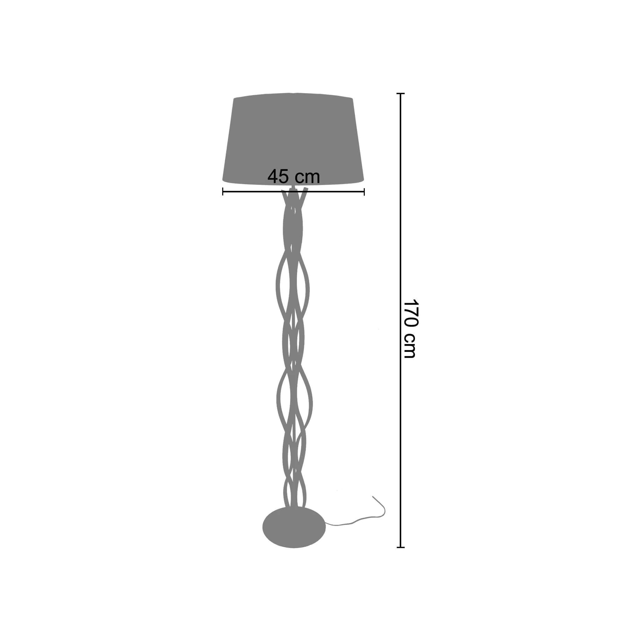 Illustration numéro 3 du produit Lampadaire métal bronze