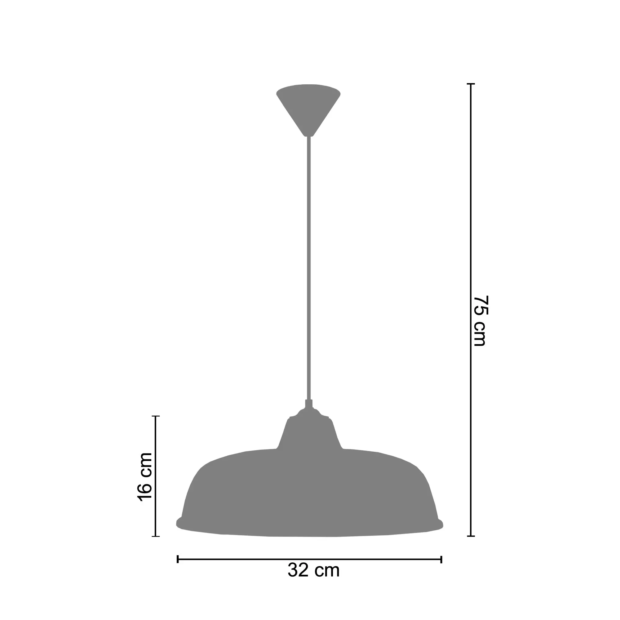 Illustration numéro 3 du produit Suspension  métal,Rouge ,H75x D32xP32cm