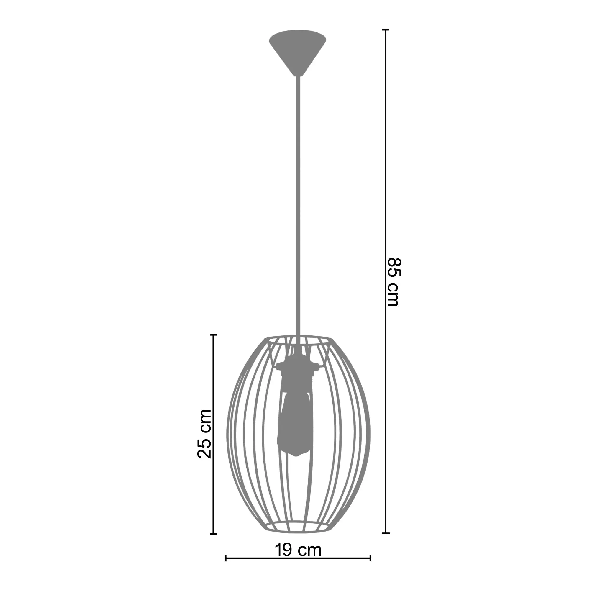 Illustration numéro 3 du produit Suspension  métal,Doré , H 85xD19xP19cm