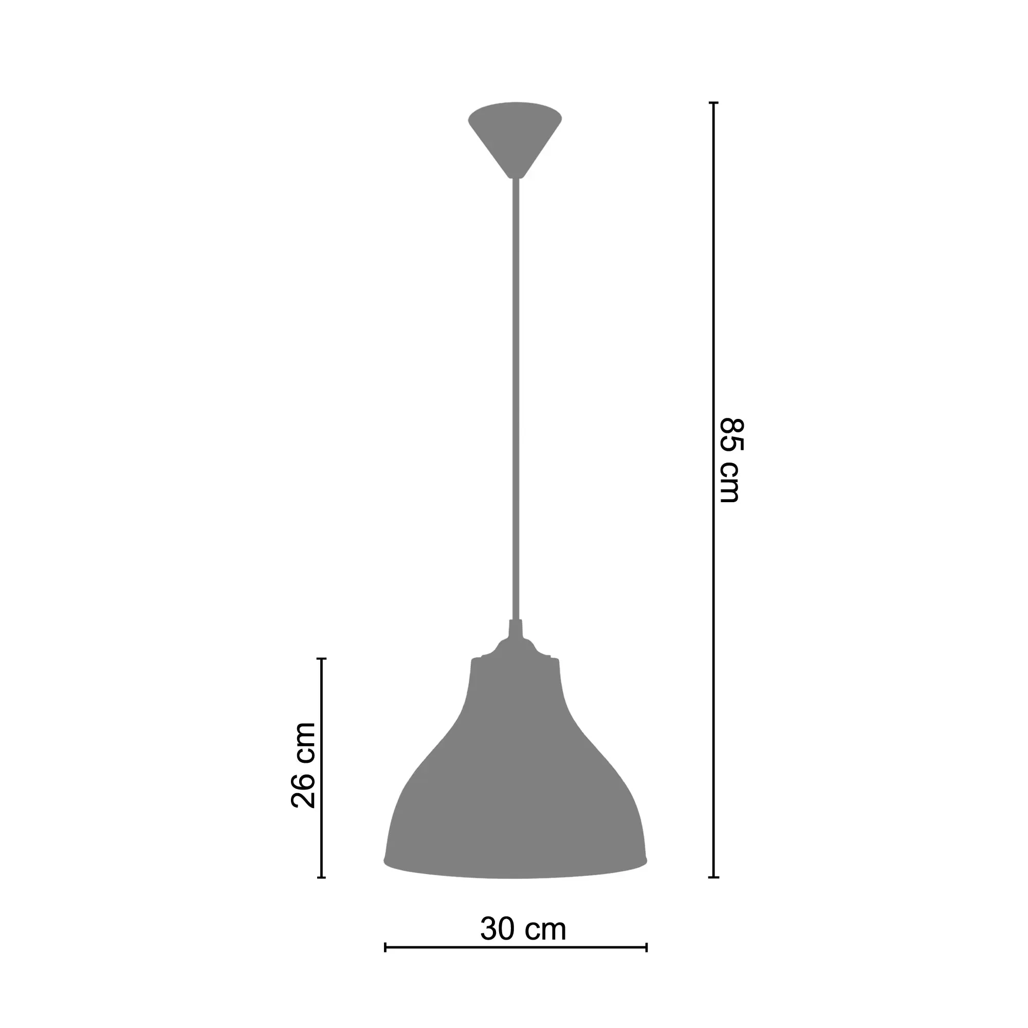 Illustration numéro 3 du produit Suspension  métal,Noir ,H85xD30xP30cm