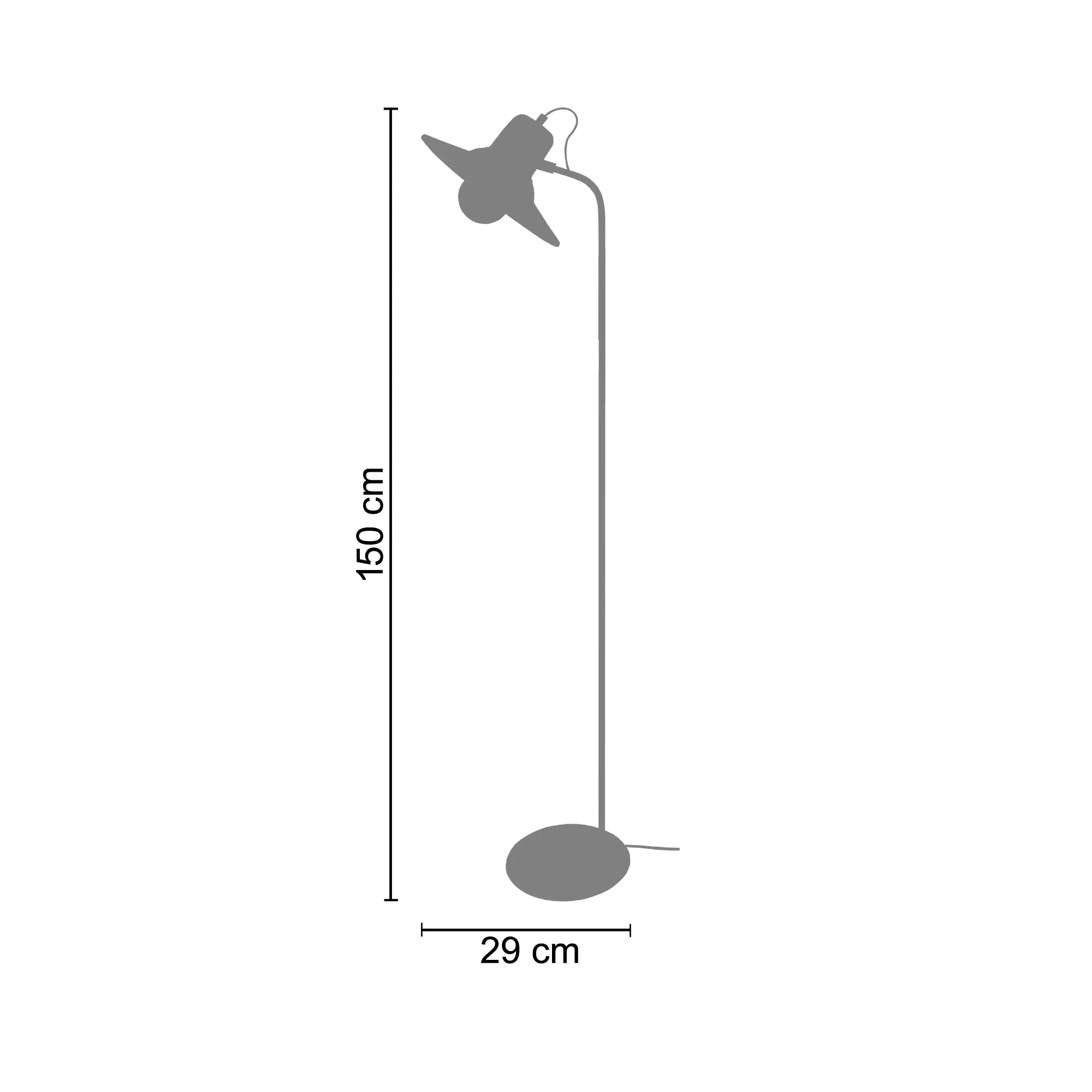Illustration numéro 3 du produit Lampadaire liseuse  métal,Violet ,H150xD29xP29cm