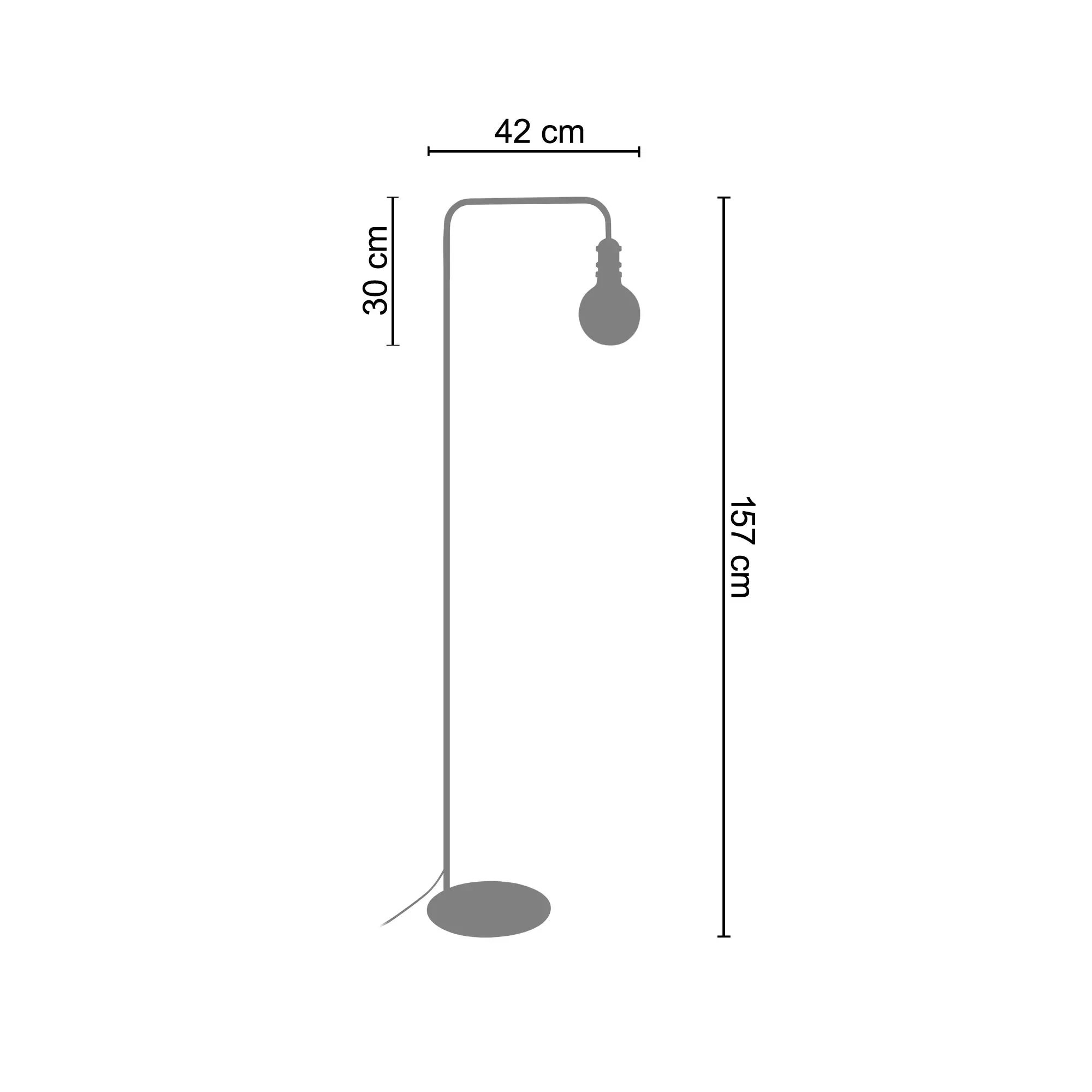 Illustration numéro 3 du produit Lampadaire liseuse  métal,Doré , H 157xD30xP42cm
