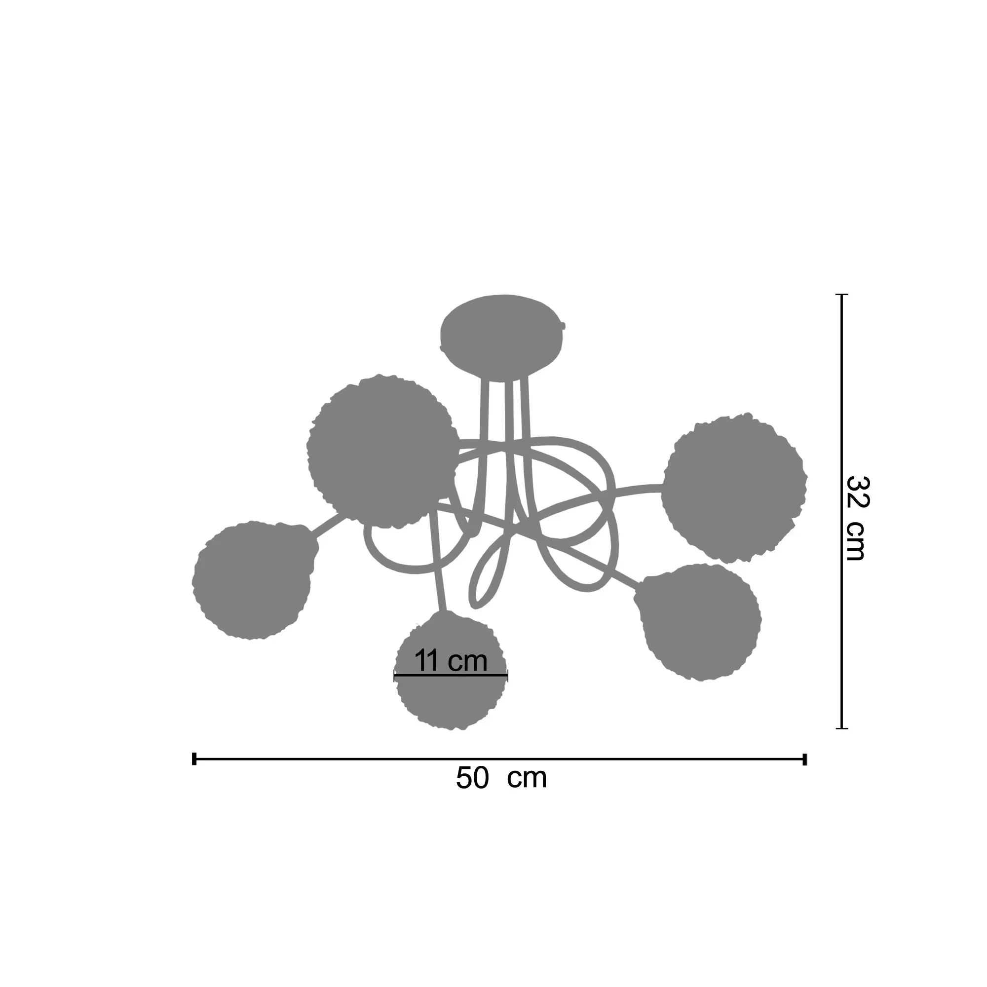 Illustration numéro 3 du produit Lustre métal aluminium