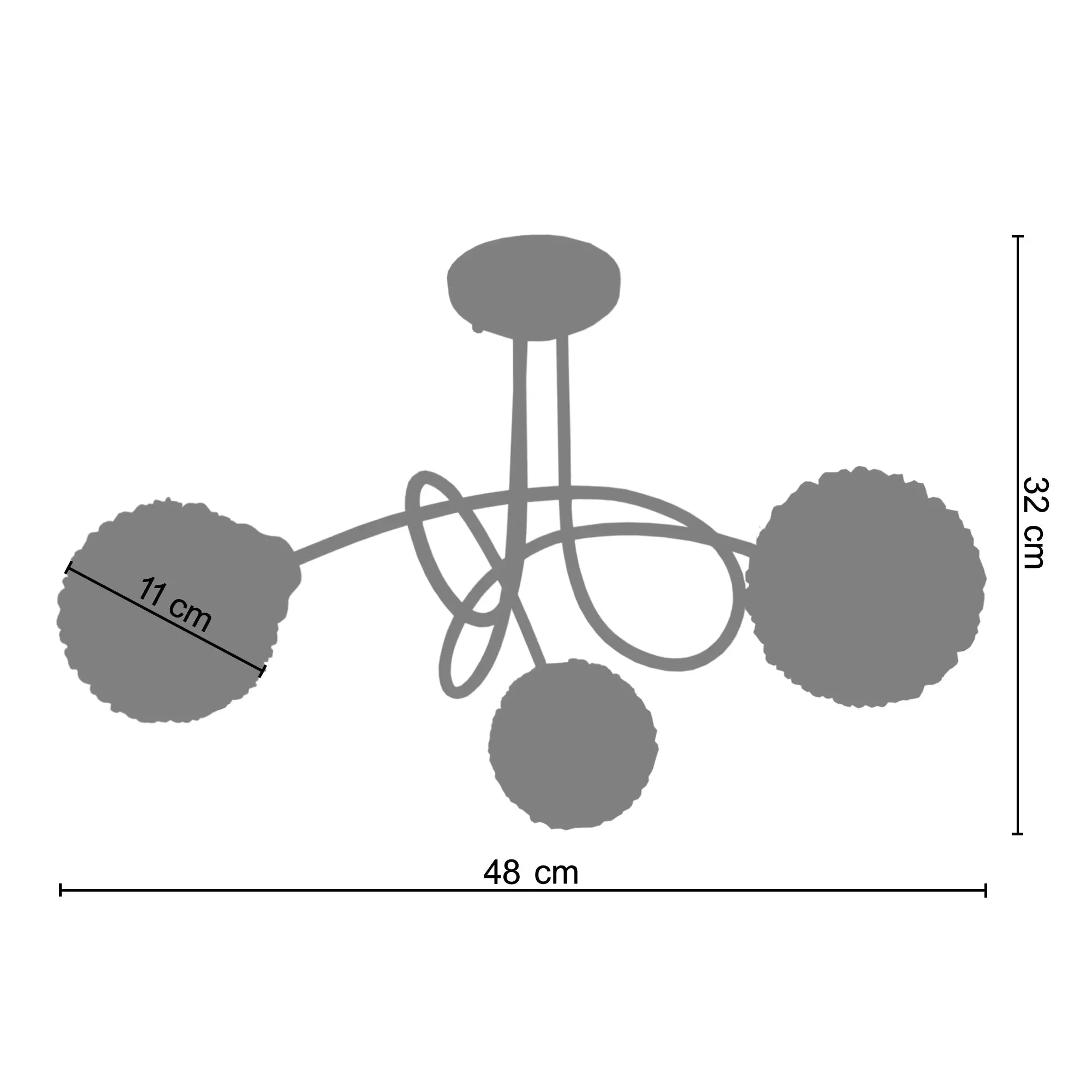 Illustration numéro 3 du produit Lustre métal aluminium