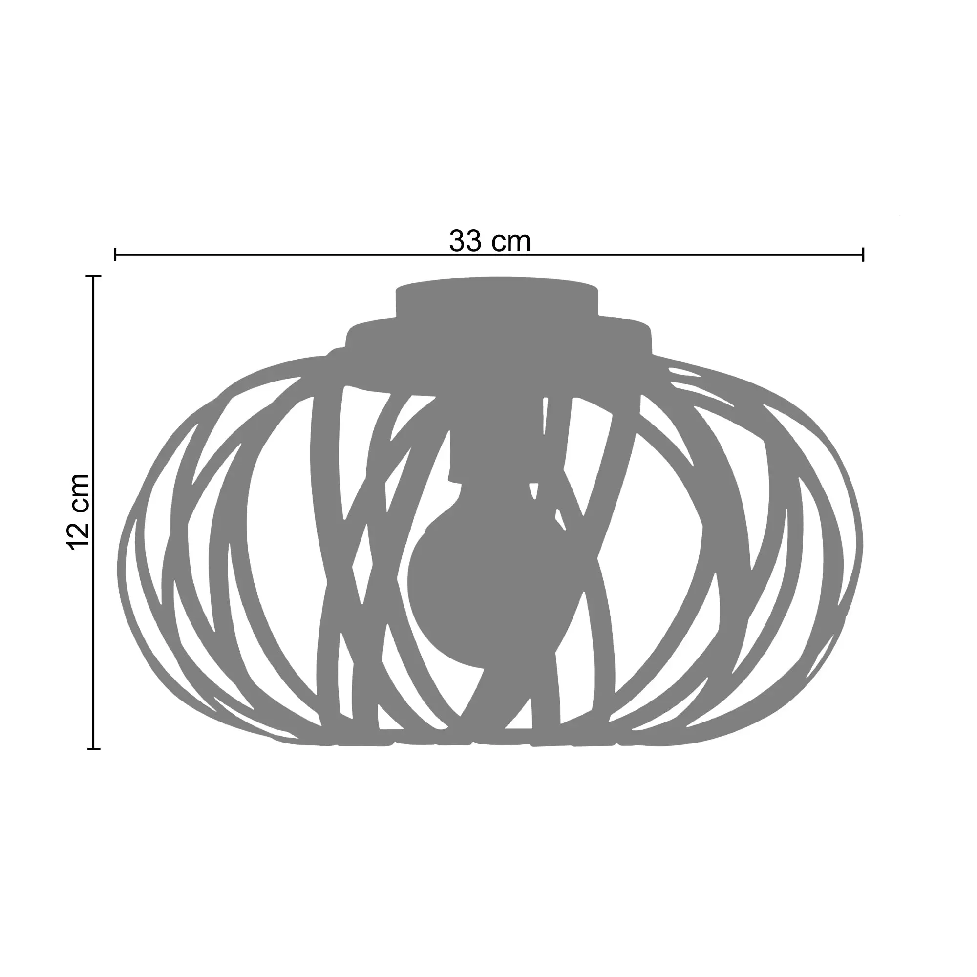 Illustration numéro 3 du produit Plafonnier  métal,Noir ,H22xD35xP35cm