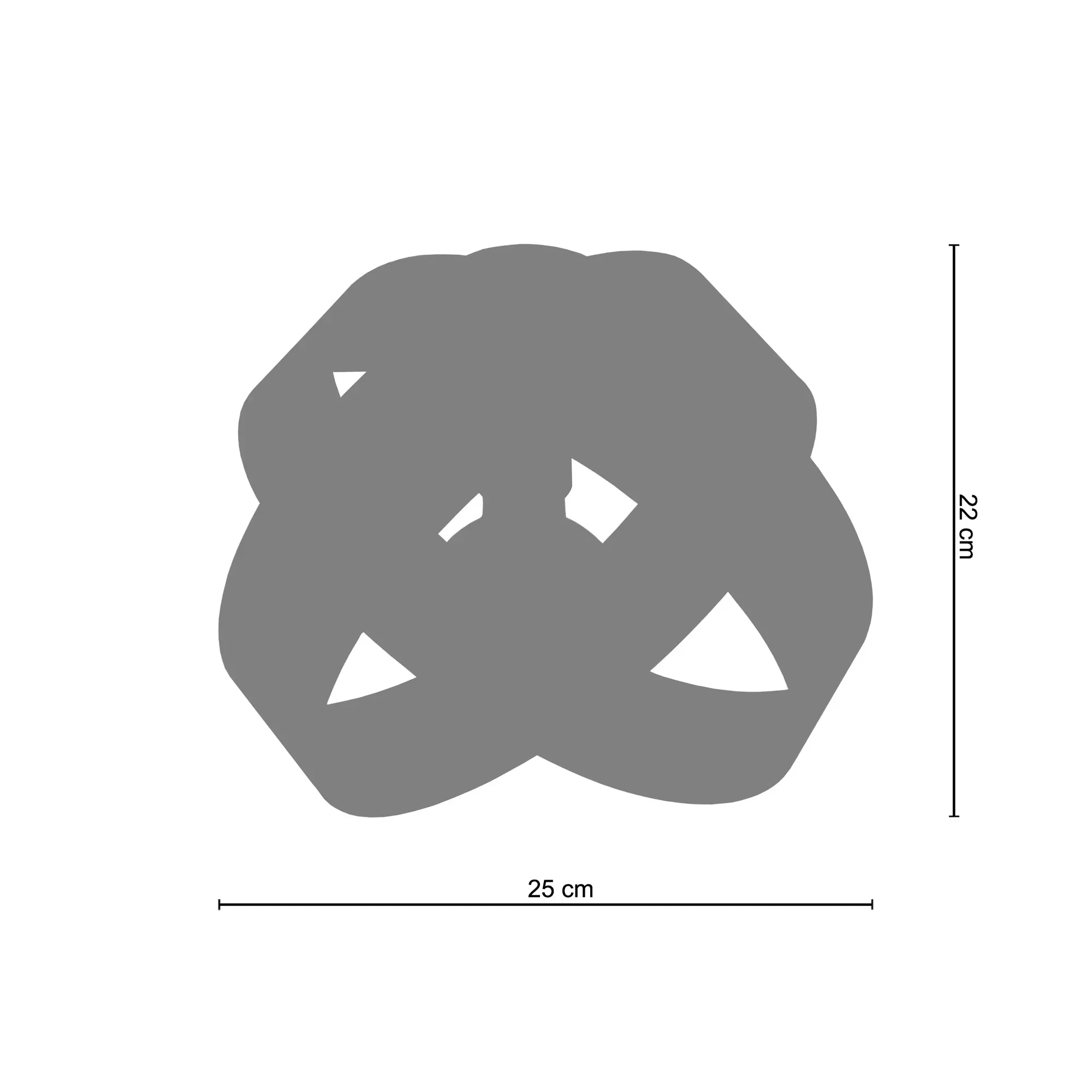 Illustration numéro 3 du produit Plafonnier  métal,Blanc  ,H 22x D25xP25cm
