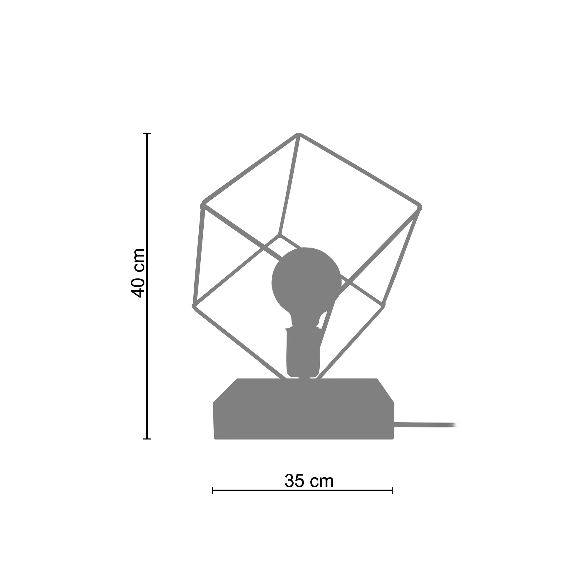 Illustration numéro 3 du produit Lampes à poser  métal,anthracite,H37xD35xP35cm