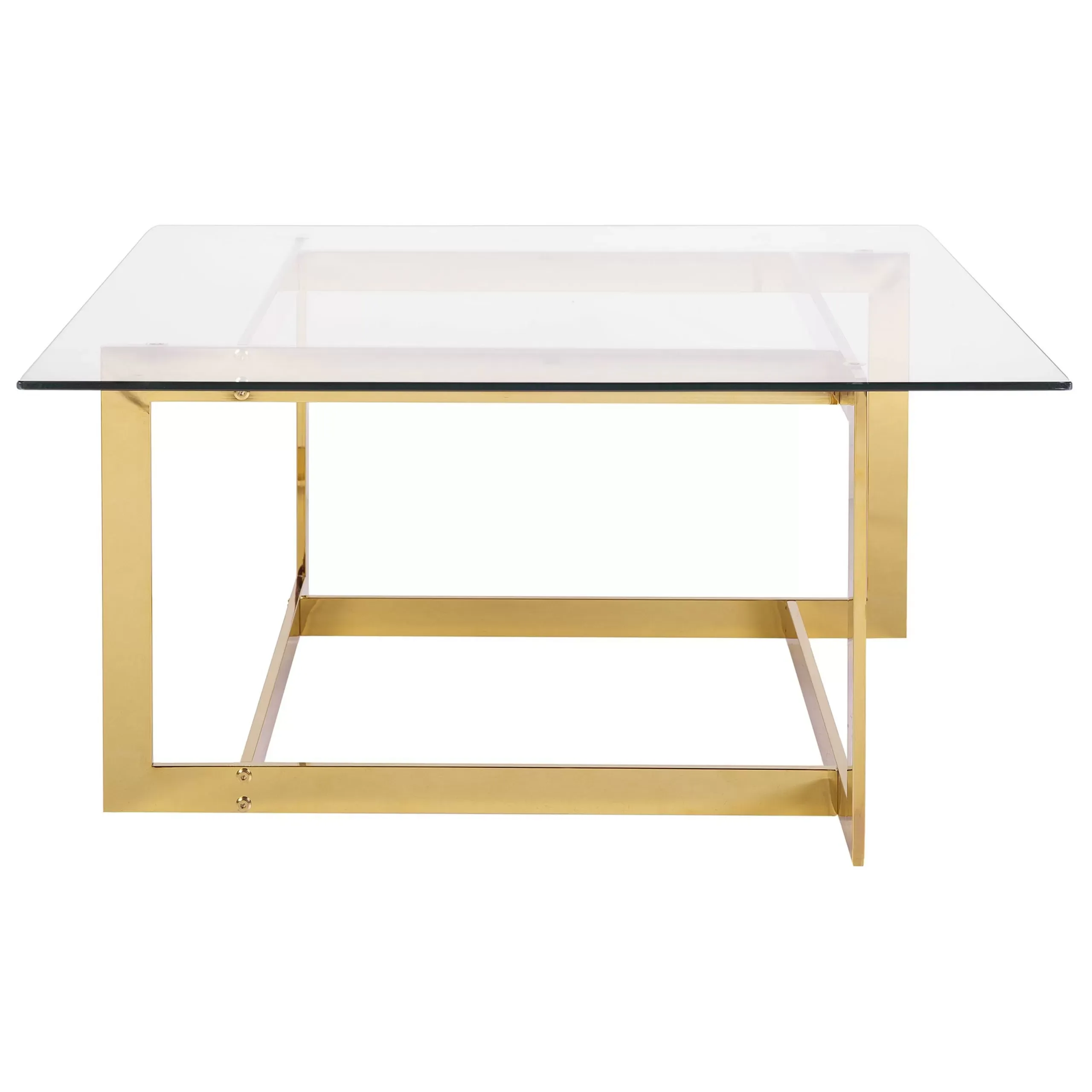 Illustration numéro 3 du produit Table basse verre de sécurité doré