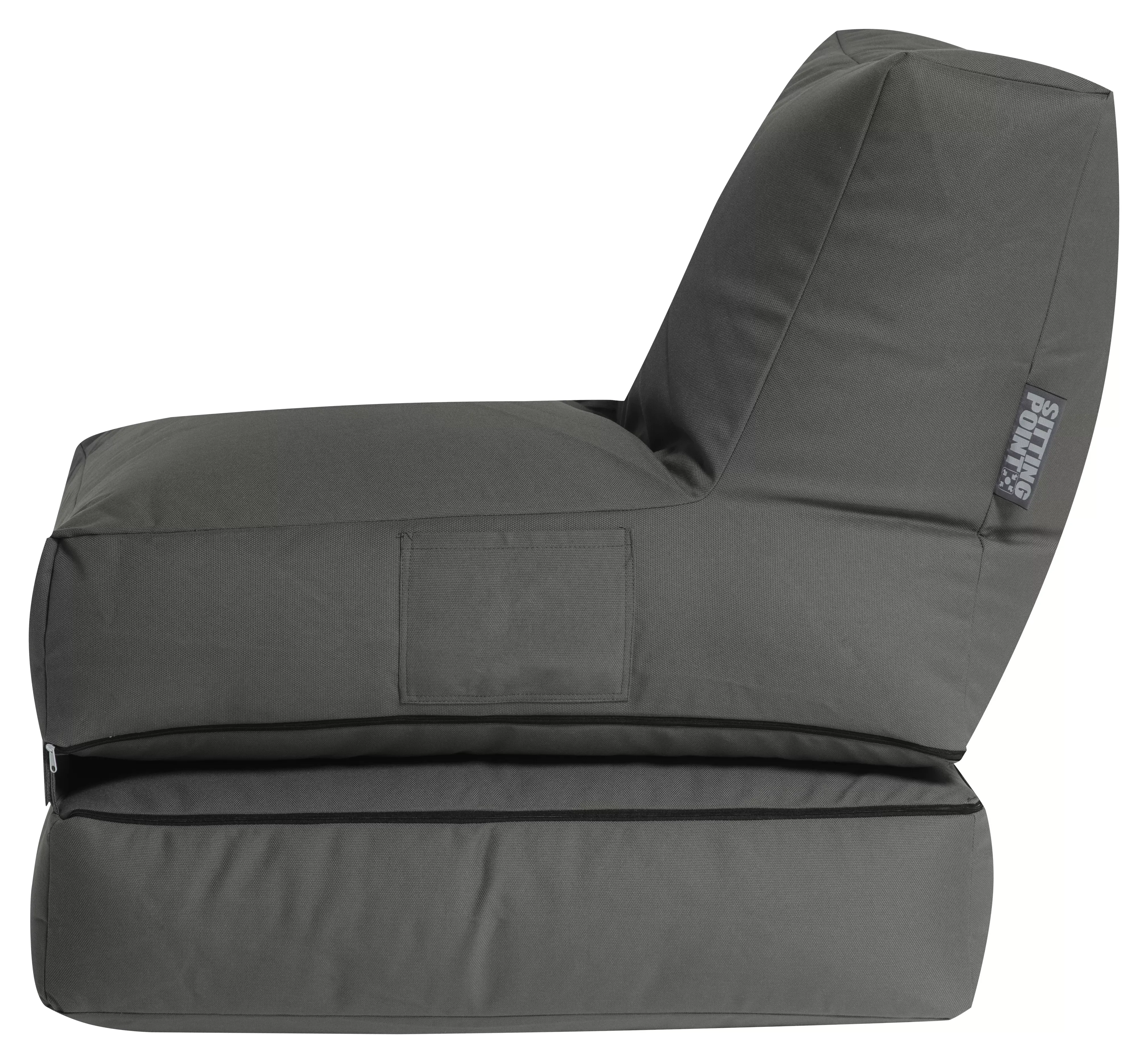 Illustration numéro 3 du produit Pouf extérieur super qualité Dralon anthracite dépliable 90x70x80cm