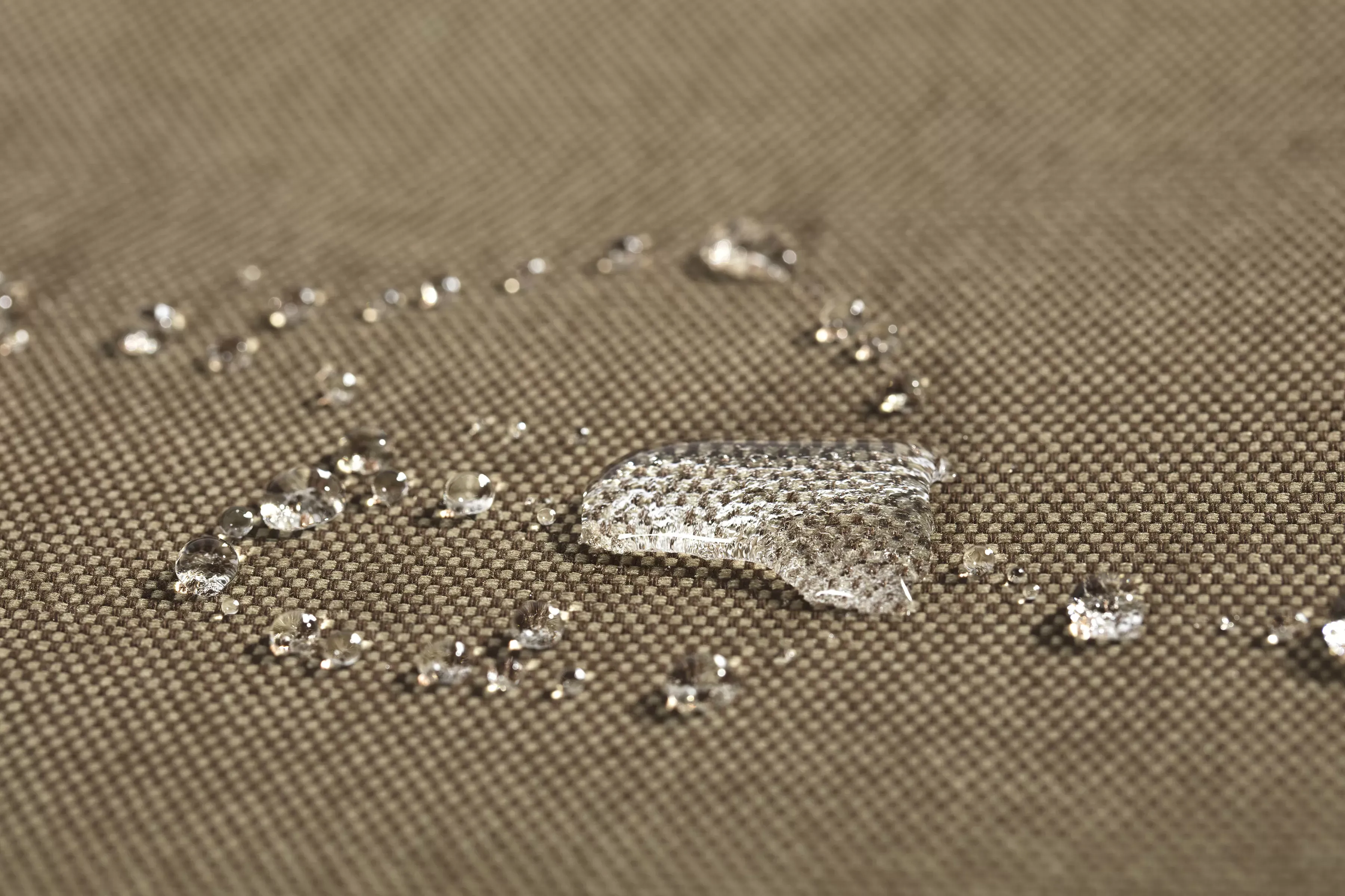 Illustration numéro 3 du produit Pouf extérieur super qualité Dralon brun, dossier dépliable 90x70x80cm