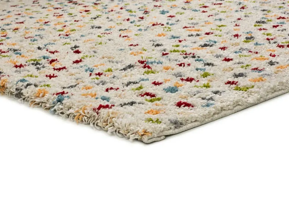Illustration numéro 3 du produit Tapis shaggy moderne beige/multicolore 160x230 cm