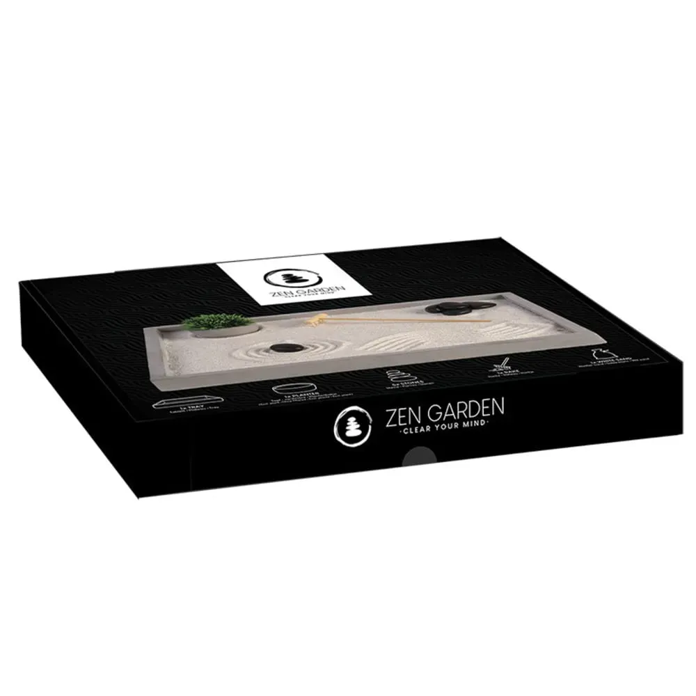 Illustration numéro 3 du produit Jardin zen rectangulaire 30 x 22 cm béton gris