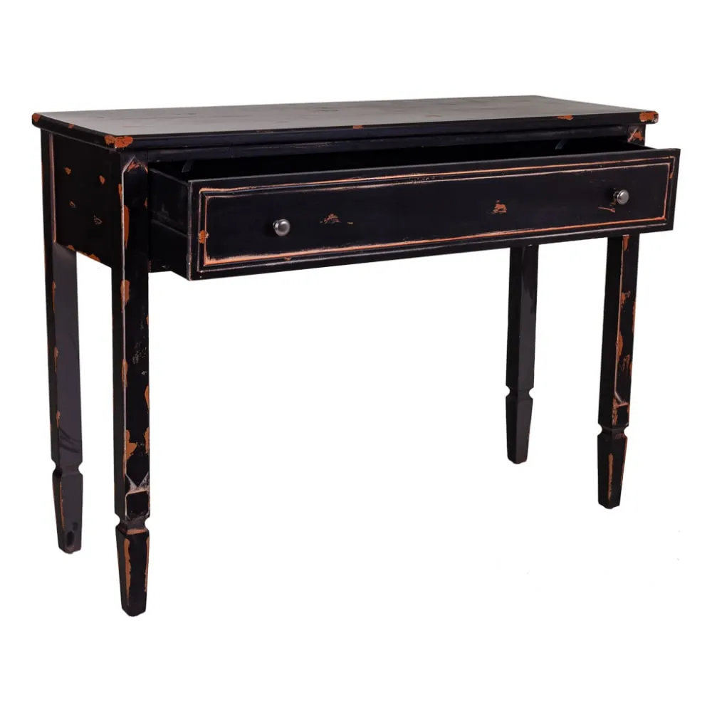 Illustration numéro 3 du produit Console en bois noir 112x38x82h