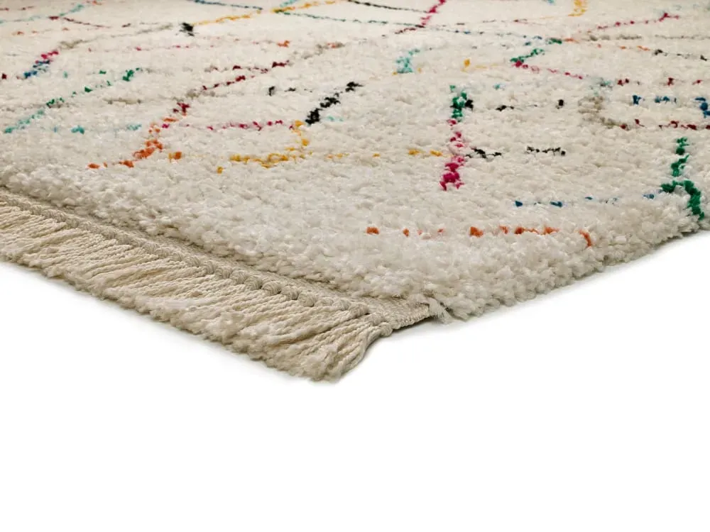 Illustration numéro 3 du produit Tapis berbère crème/multicolore 120x170 cm