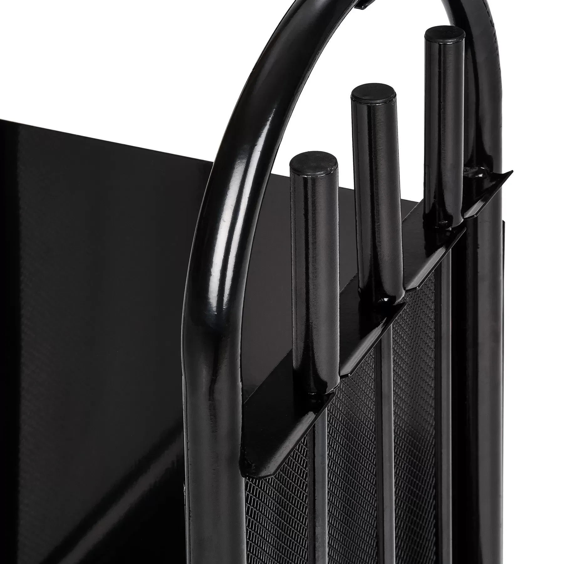 Illustration numéro 3 du produit Porte bûches en acier pour cheminée capacité de charge 35 kg noir