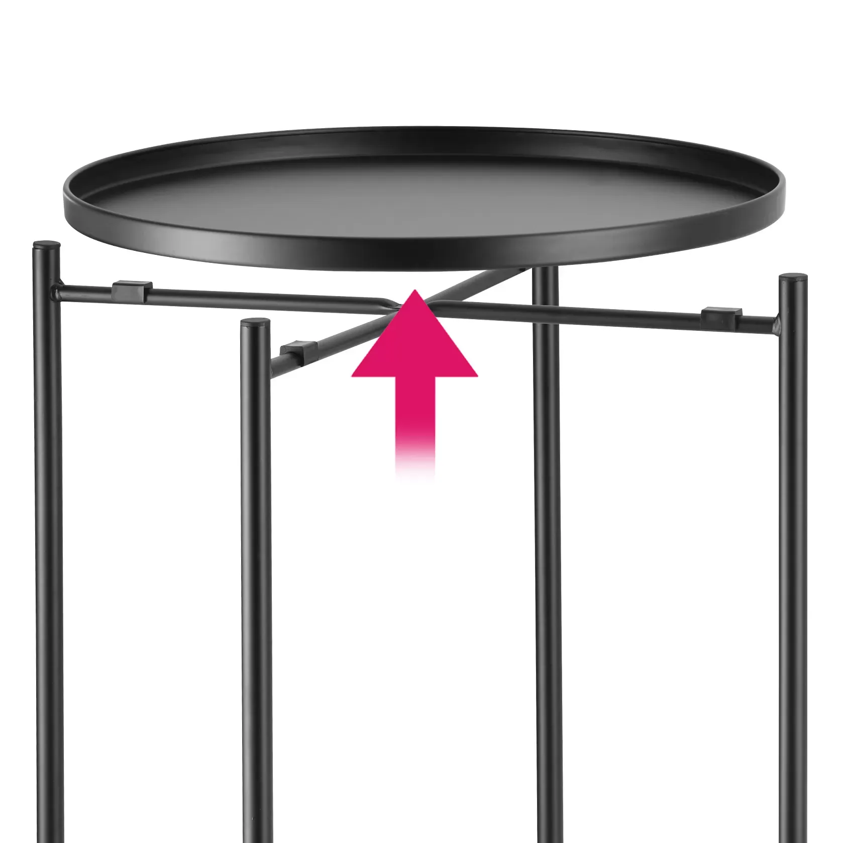 Illustration numéro 3 du produit Table d'appoint Style industriel 45,5 x 54,5 cm bois clair