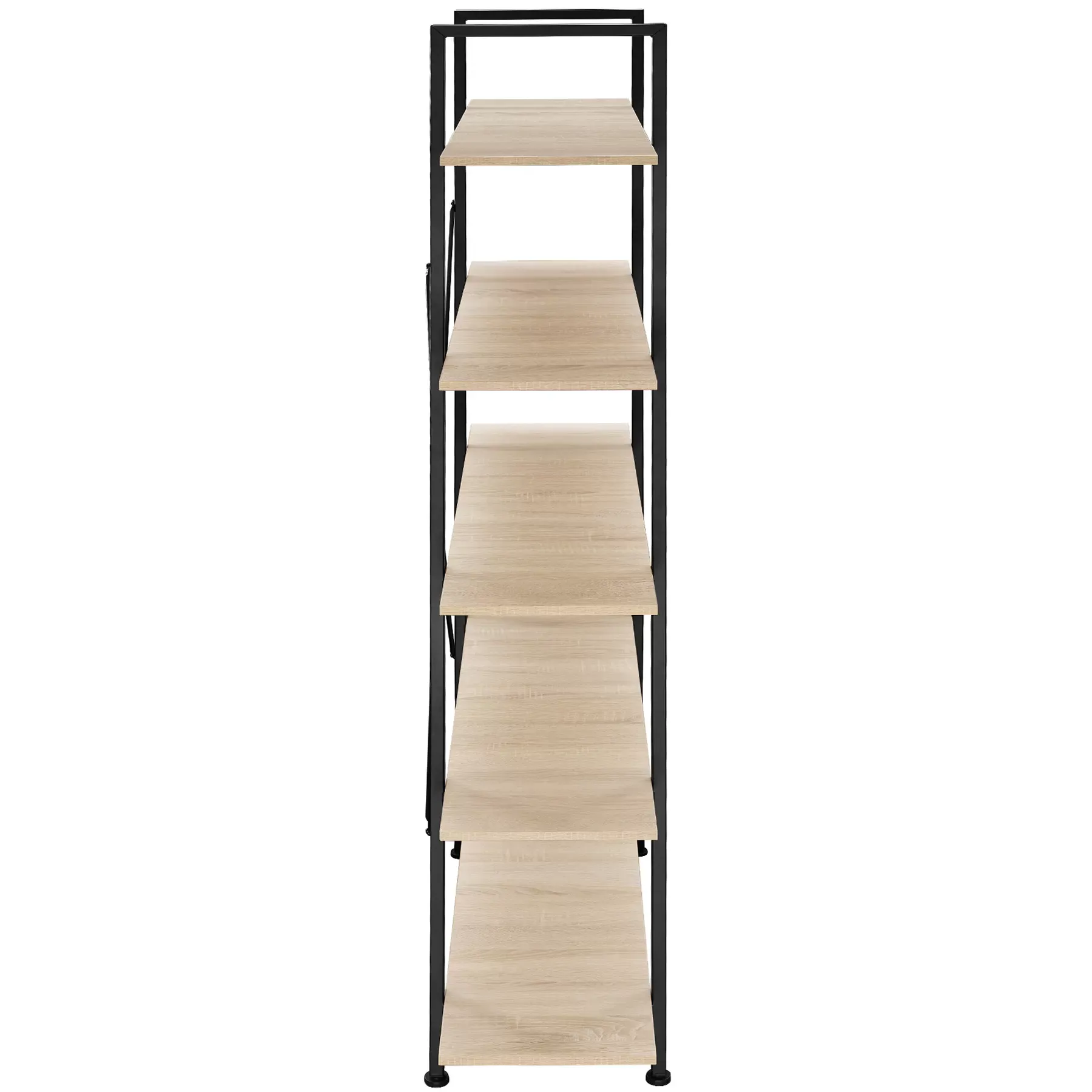 Illustration numéro 3 du produit Étagère bibliothèque style industriel anti-basculement bois clair