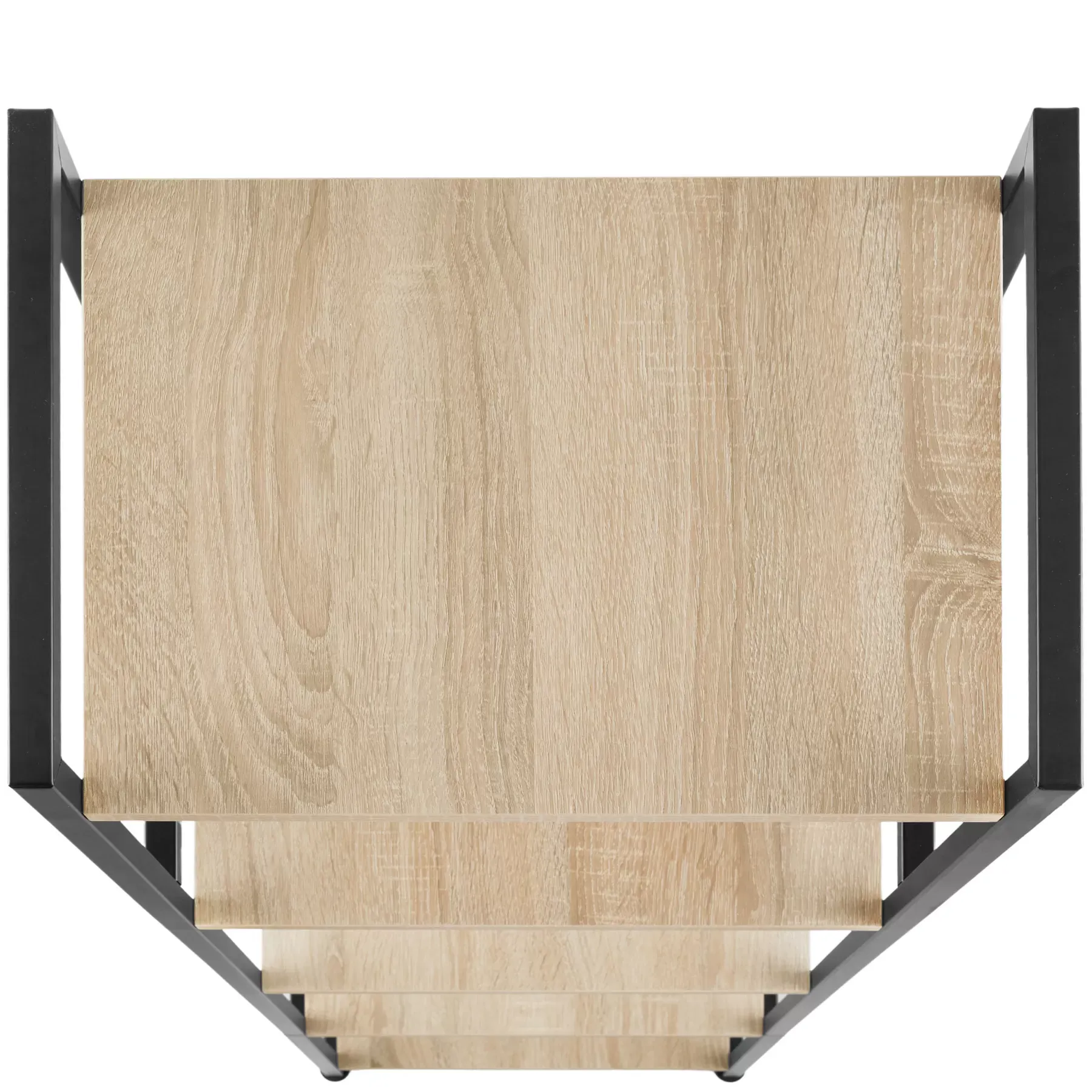 Illustration numéro 3 du produit Étagère bibliothèque style industriel anti-basculement bois clair