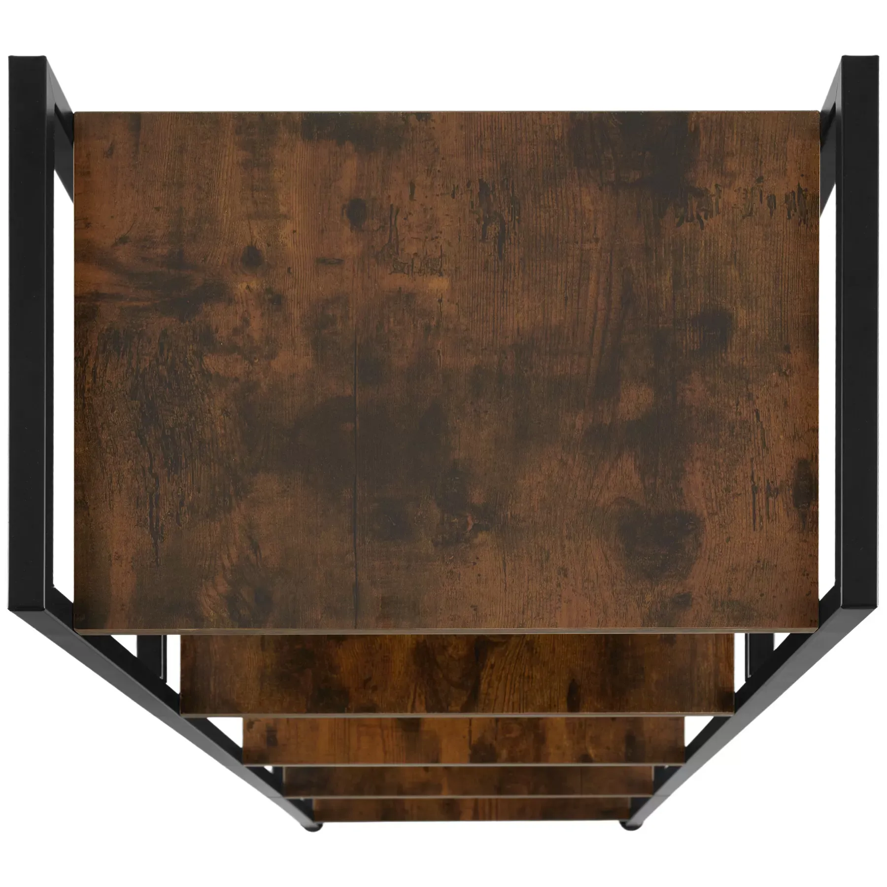 Illustration numéro 3 du produit Étagère style industriel protection antibasculement incluse bois foncé