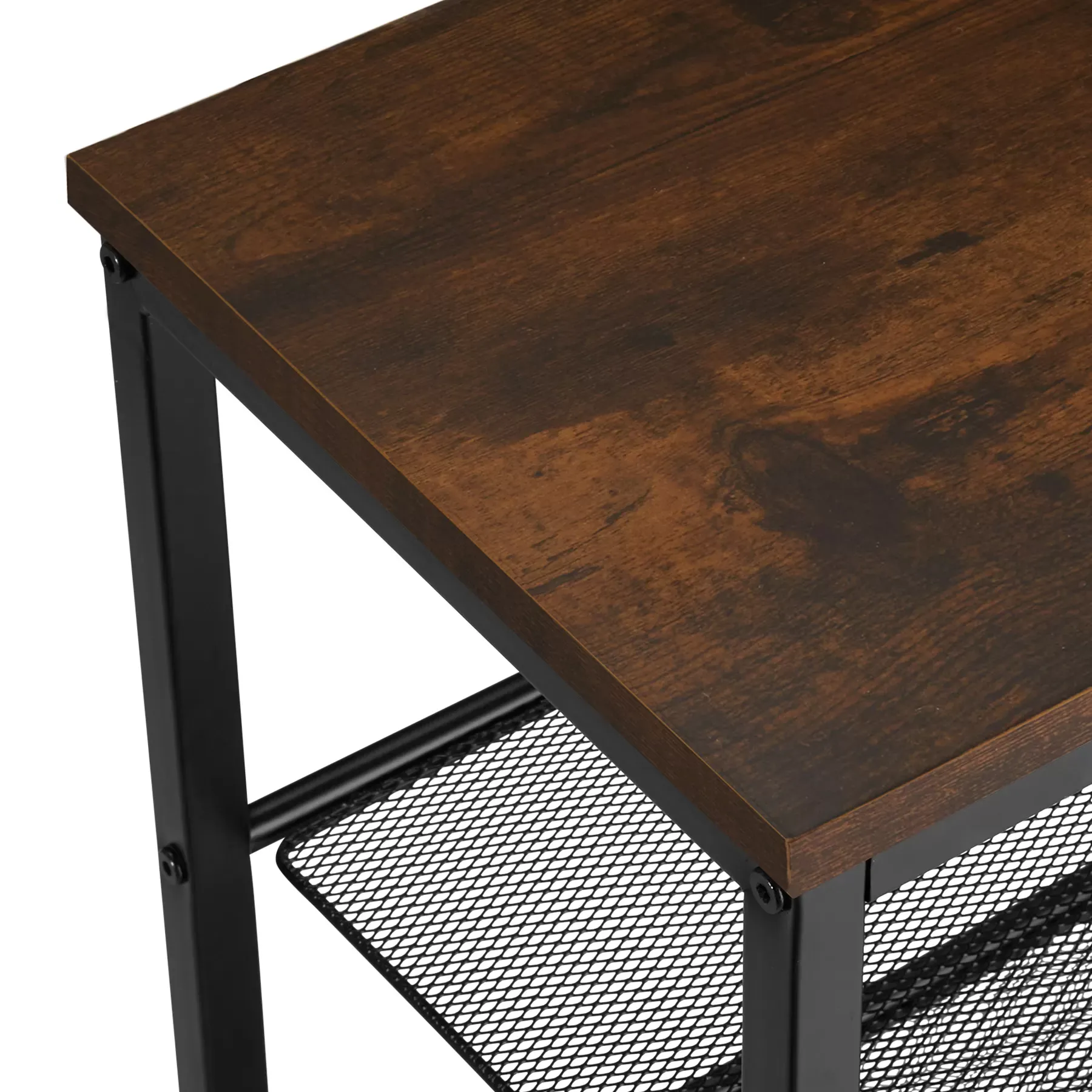 Illustration numéro 3 du produit Étagère à chaussures Style industriel 100x305x 93cm Bois foncé