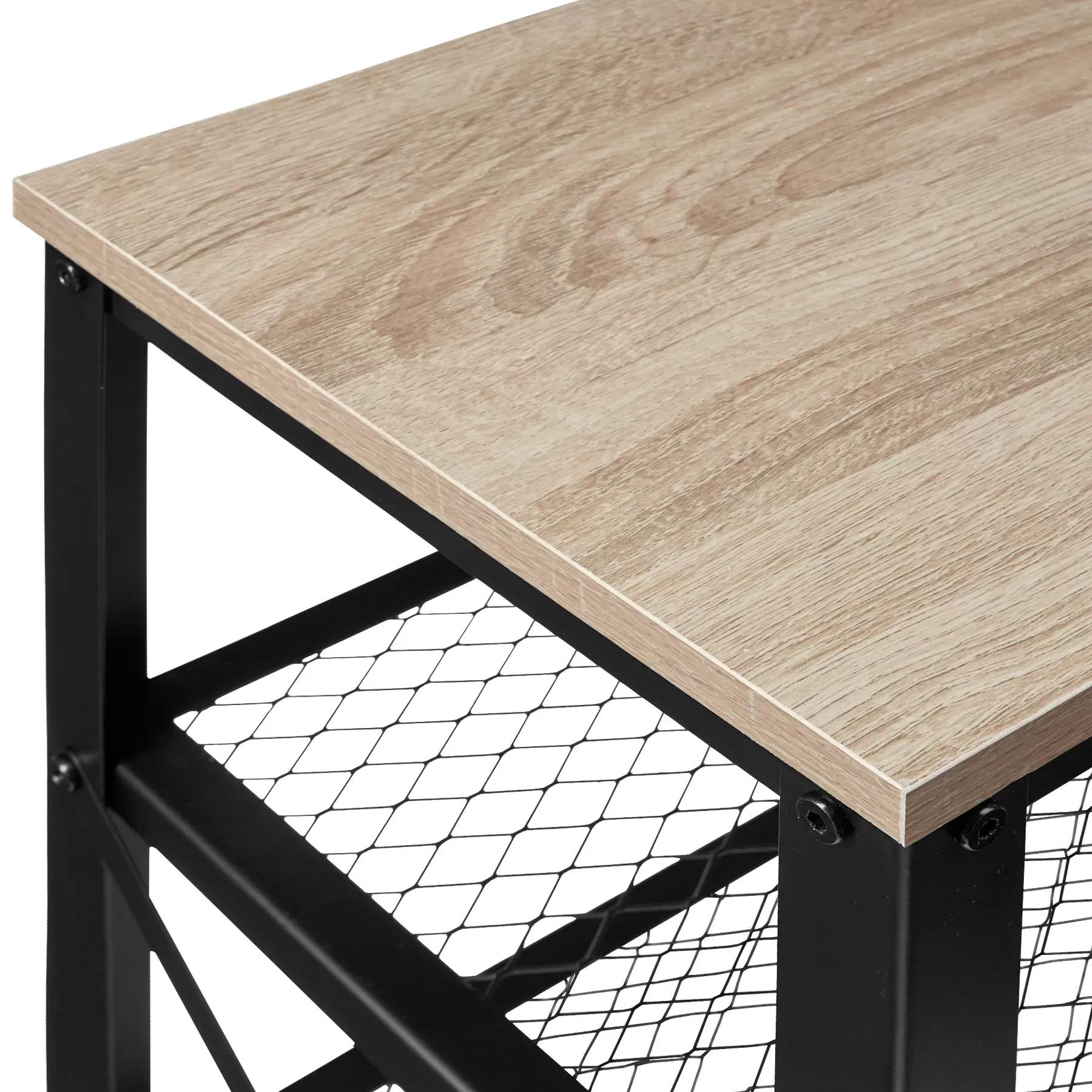 Illustration numéro 3 du produit Étagère à chaussures Style industriel 101x305x455cm Bois clair